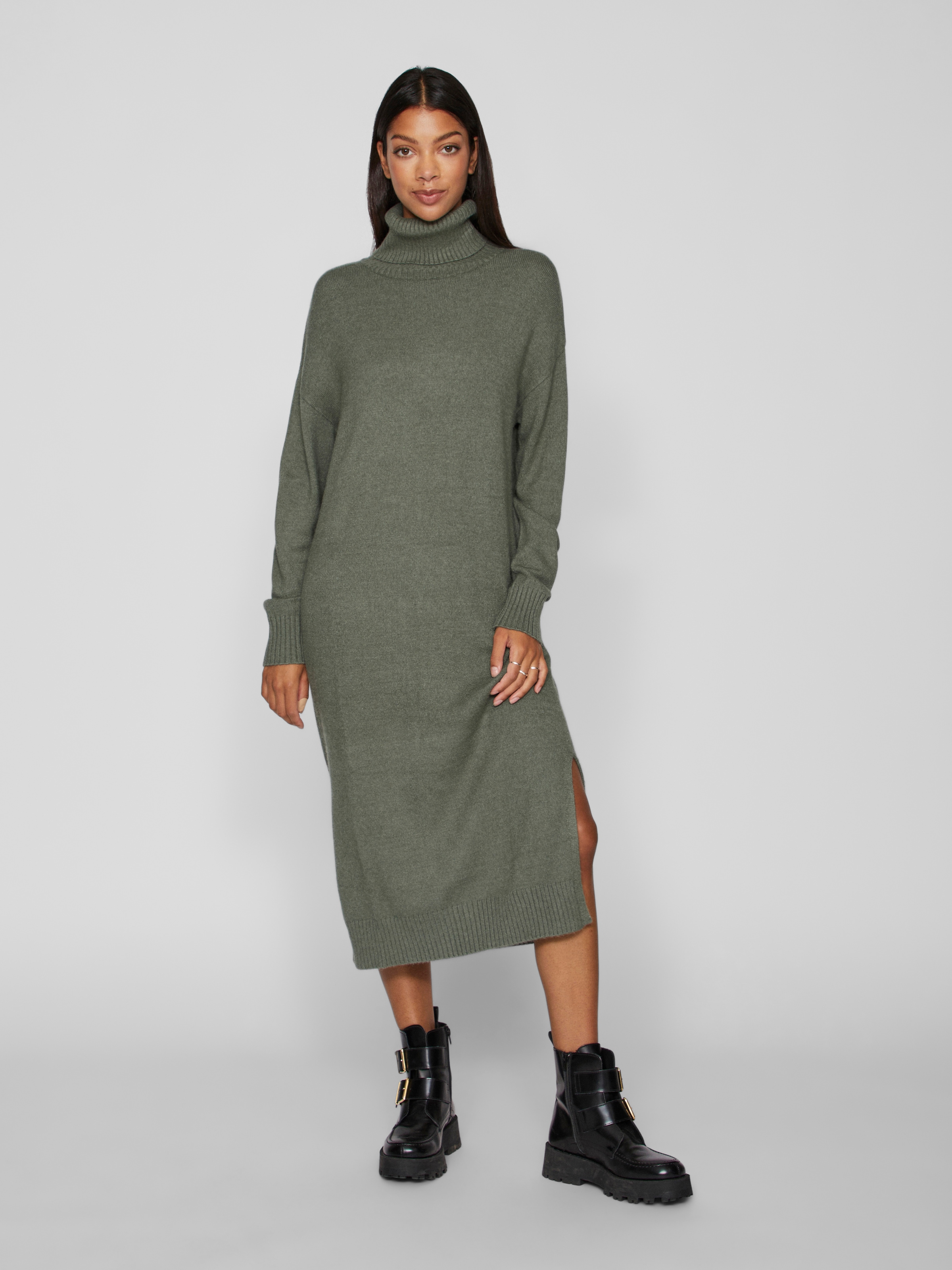 Vila Strickkleid "VIRIL ROLL NECK L/S MIDI DRESS - NOOS" günstig online kaufen