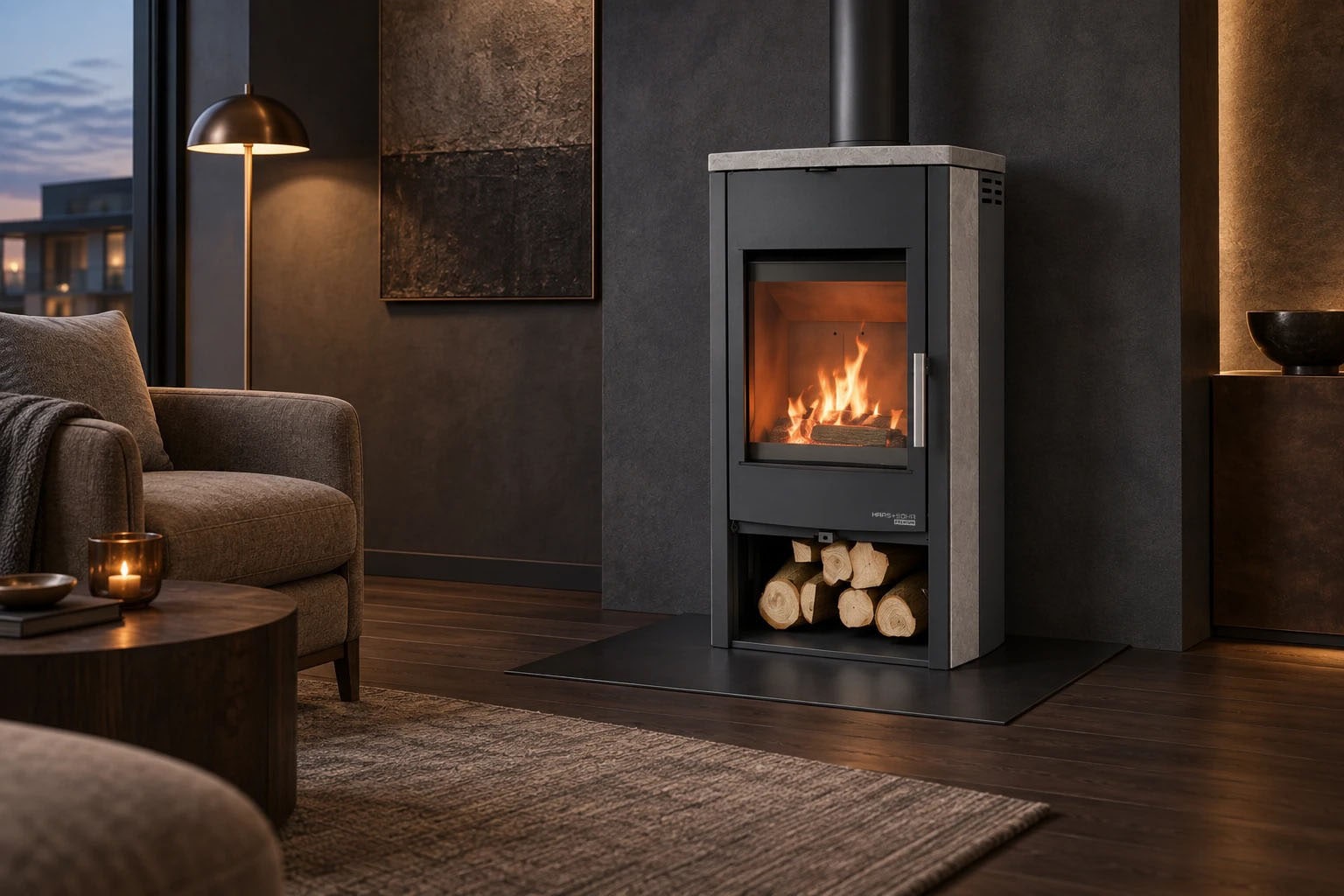 Haas + Sohn Kaminofen »Portree, NEU & Exklusiv, Lieferung bis ins Wohnzimmer« dein Premium Haas+Sohn für stilsichere Eleganz mit Panorama Scheibe