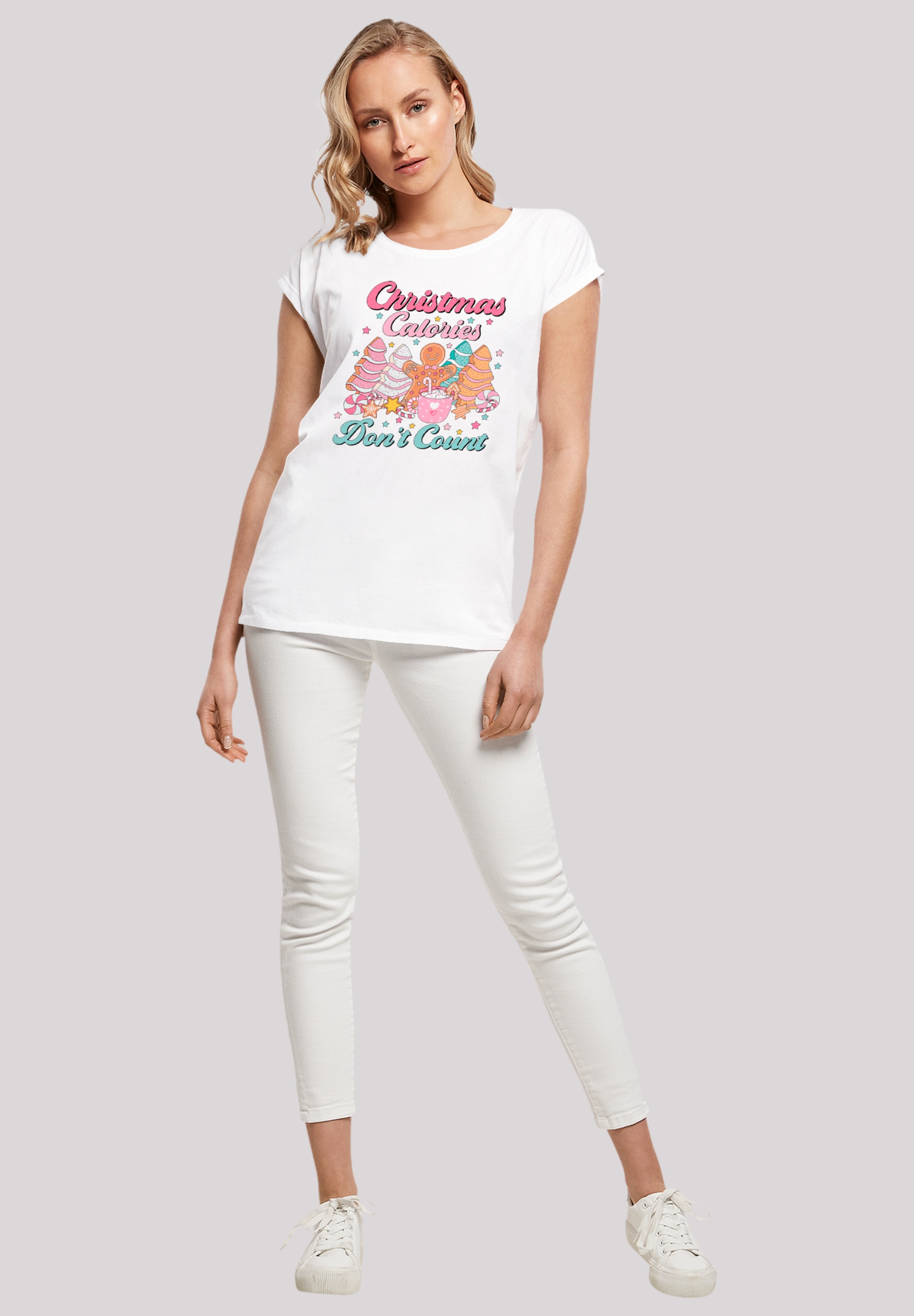 F4NT4STIC T-Shirt »Weihnachten Dont Count Candy«, Premium Qualität, Weihnachts-Kollection