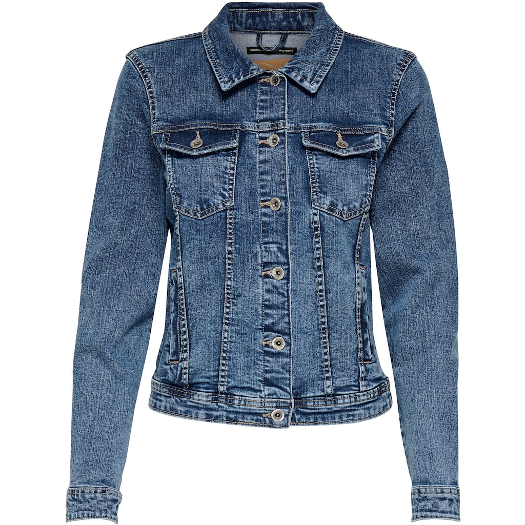 ONLY Jeansjacke »TIA«, in leichter Used-Waschung mit Stretch