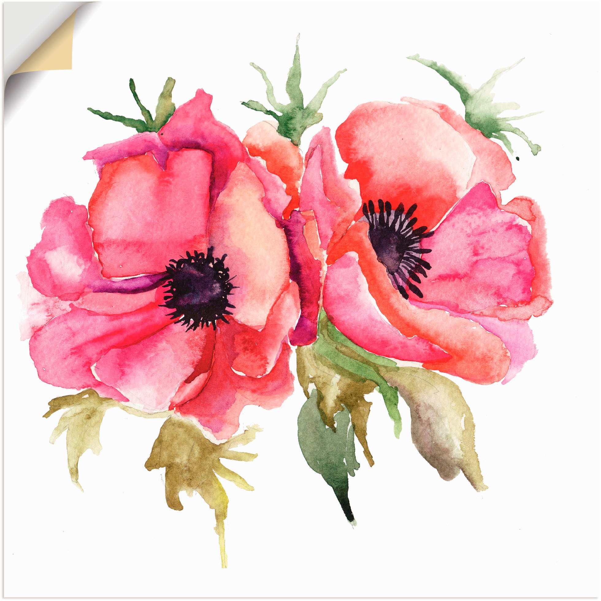Artland Wandbild »Mohnblumen«, Blumen, (1 St.), als Alubild, Leinwandbild,  Wandaufkleber oder Poster in versch. Größen kaufen | BAUR