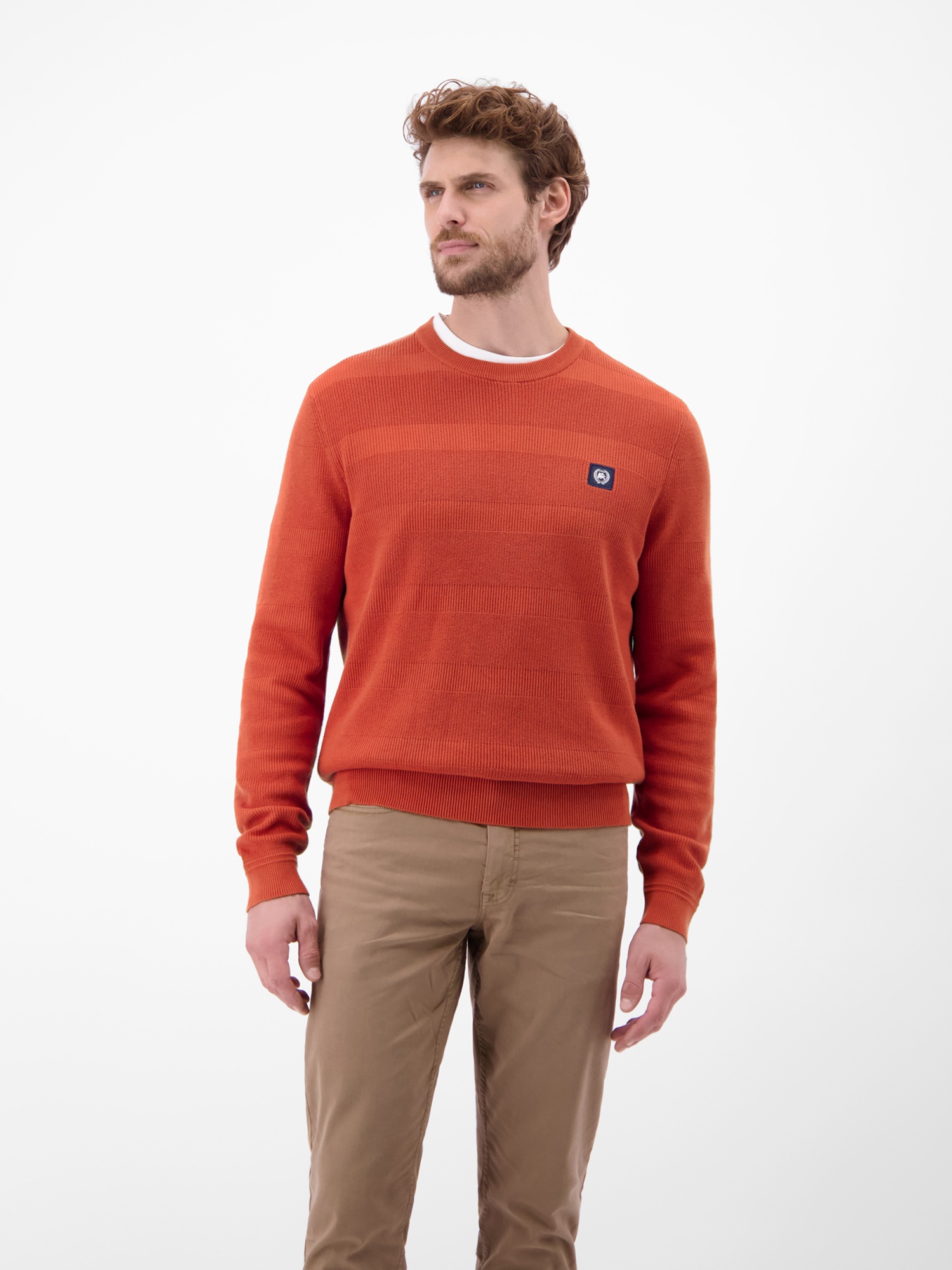 LERROS Knitted Sweater Men Red 3XL 3