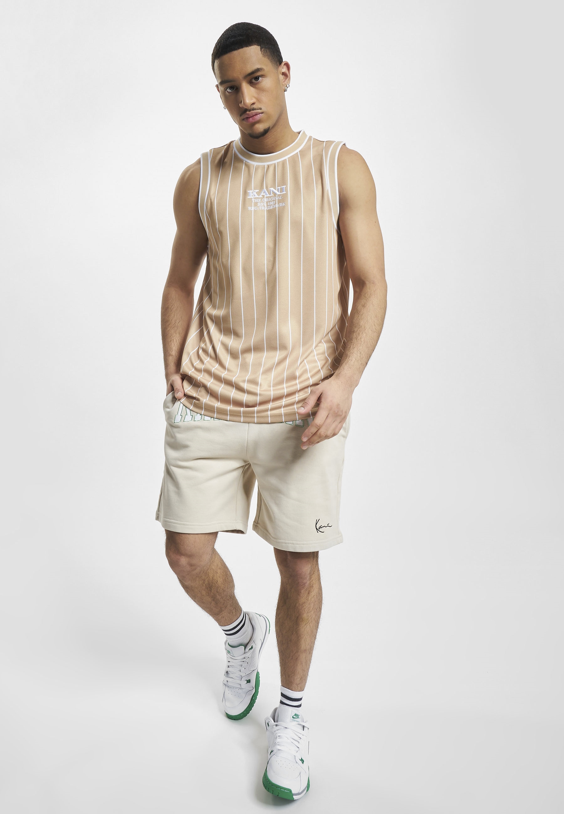Karl Kani Tanktop »Karl Kani Herren KM232-001-2 KK Retro Pinstripes Basketball Tank« 1 Stk.