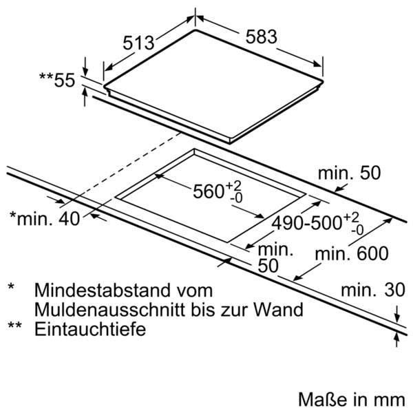 SIEMENS Induktions Herd-Set »EQ521WA0V«, HE517ABS1, mit Teleskopauszug nachrüstbar, (Set, inkl. Pizzaform), PowerBoost