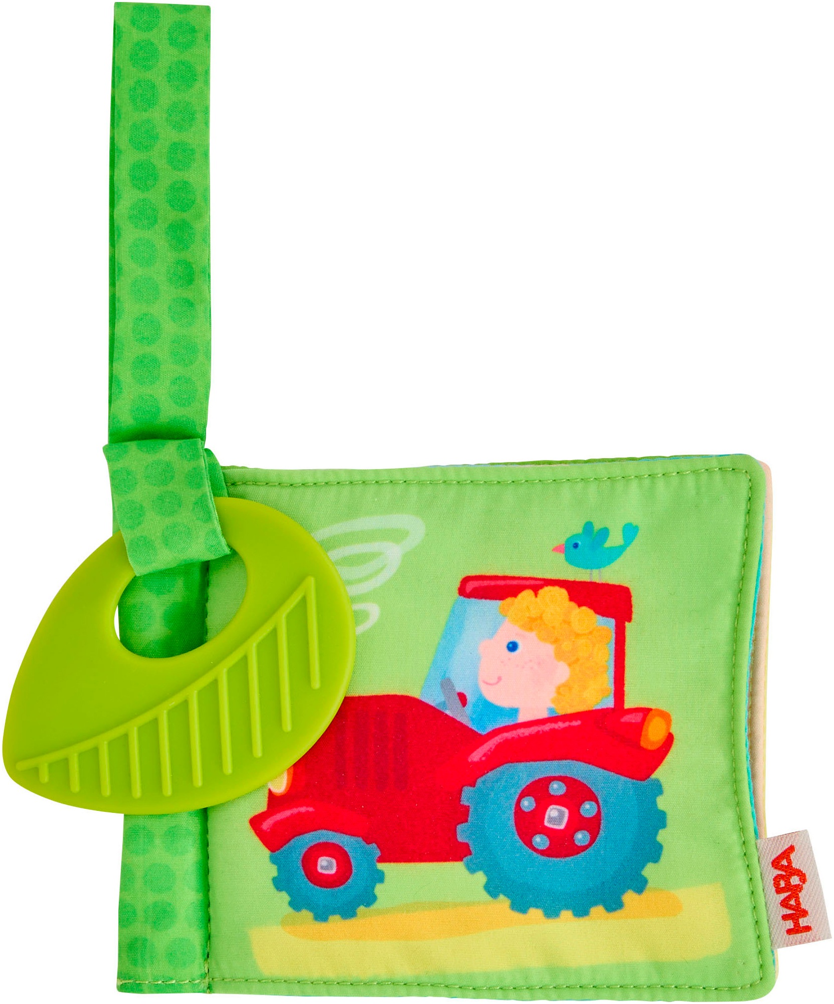 HABA Kinder Greifspielzeug "Buggybuch Bauernhof", bunt, Baumwolle, Polyester, Greifspielzeug, mit Beißelement