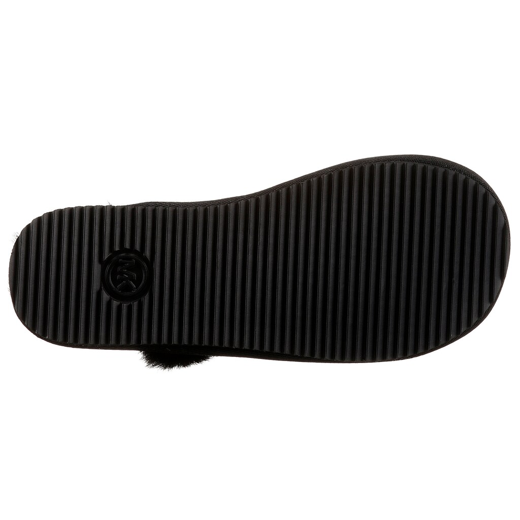 Schuhe Hausschuhe MICHAEL KORS Pantoffel »Janis«, in glitzernder Optik silberfarben-schwarz Schuhe Hausschuhe MICHAEL KORS Pantoffel »Janis«, in glitzernder Optik silberfarben-schwarz