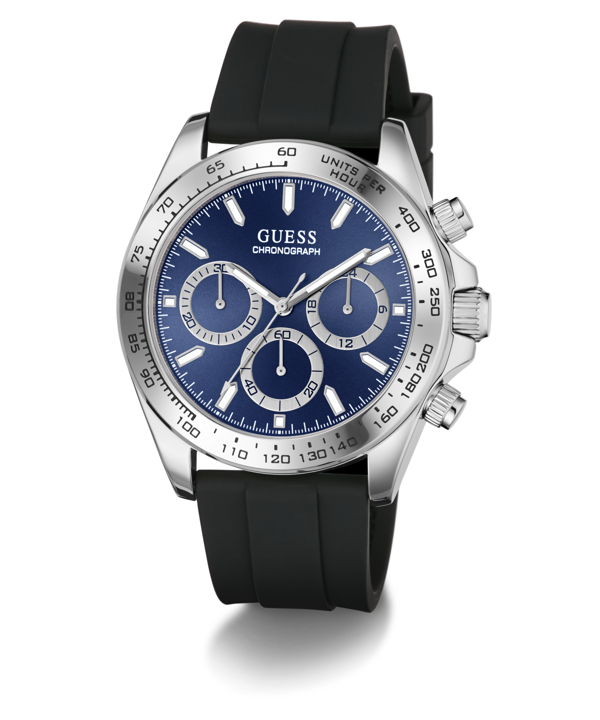 Guess Chronograph »ARTHUR« Quarzuhr, Armbanduhr, Herrenuhr, Silikonarmband, analog, Tag