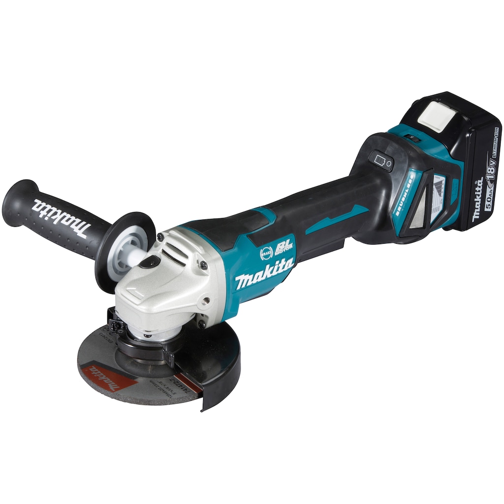 Makita Akku-Winkelschleifer »DGA517RTJ«, (Set, 8 tlg.)