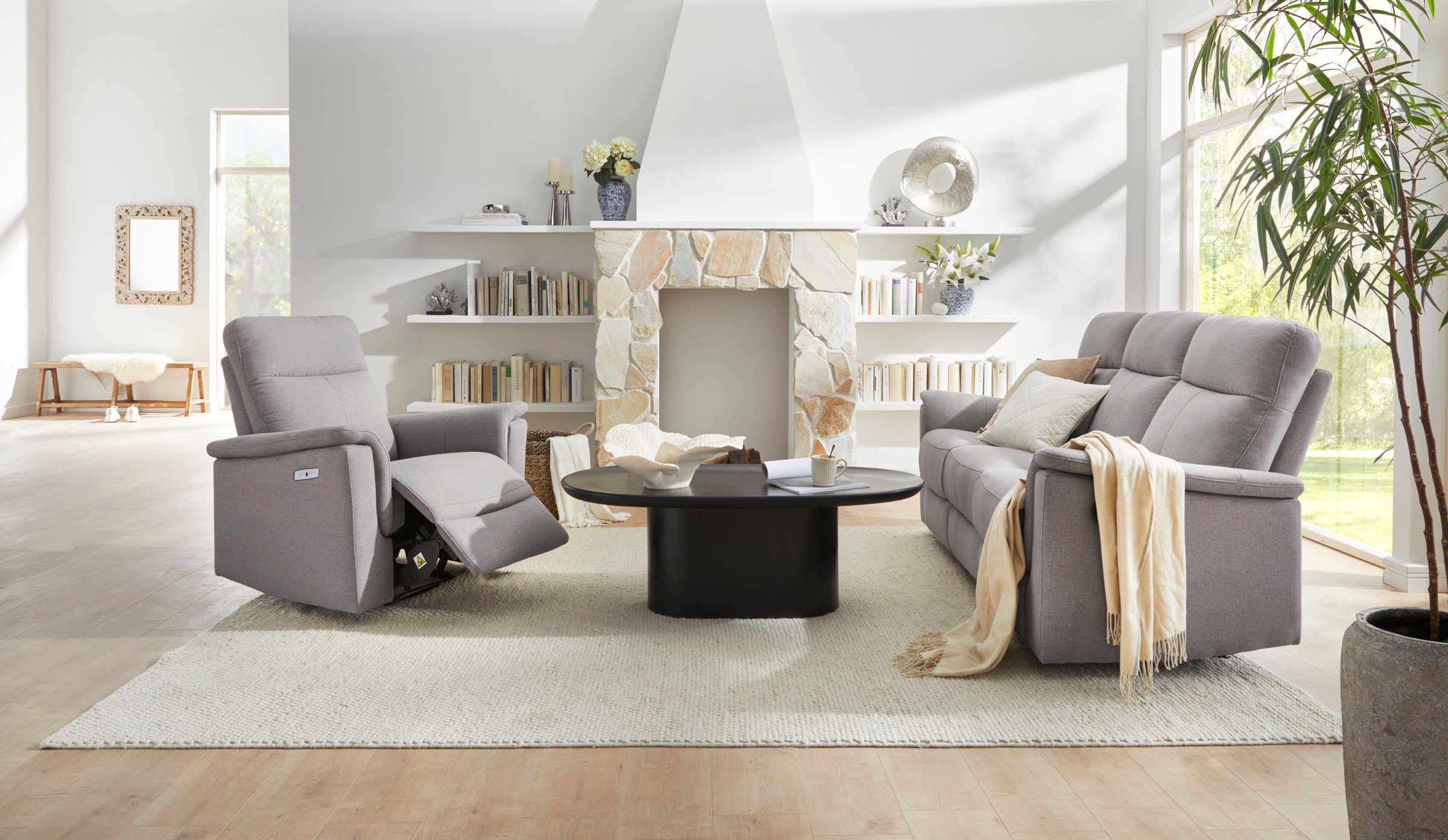 Home affaire 3-Sitzer »Southbrook«, mit manueller und elektrischer Relaxfunktion