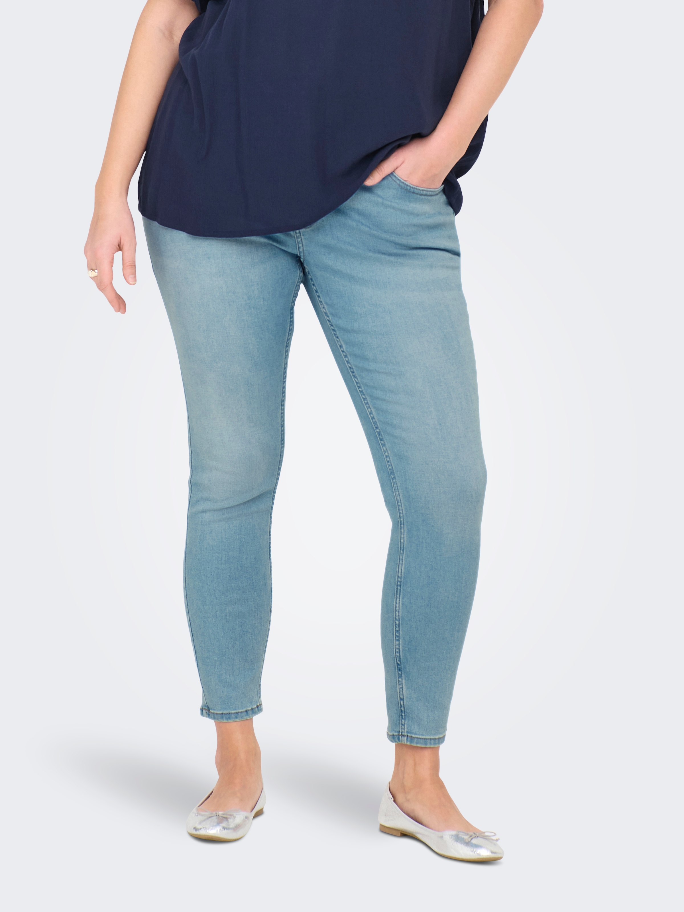 ONLY CARMAKOMA High-waist-Jeans »CARANNA HW SKINNY ANK DNM ANA NOOS«