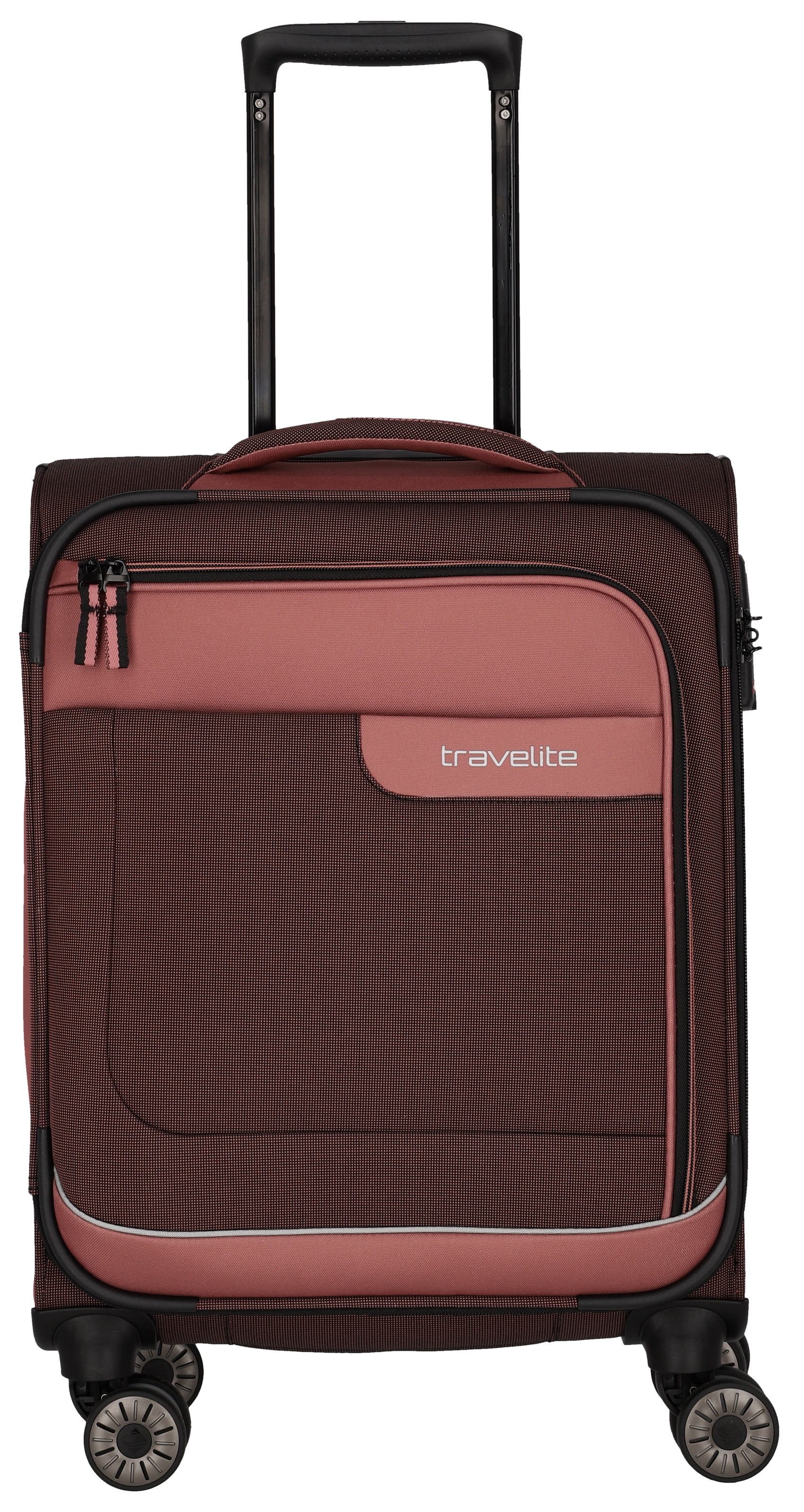 TRAVELITE Weichgepäck-Trolley "VIIA, verschiedene Größen und Farben", rosa, Polyester, mehrfarbig, Koffer, Reisegepäck Trolley Koffer Weichgepäck TSA