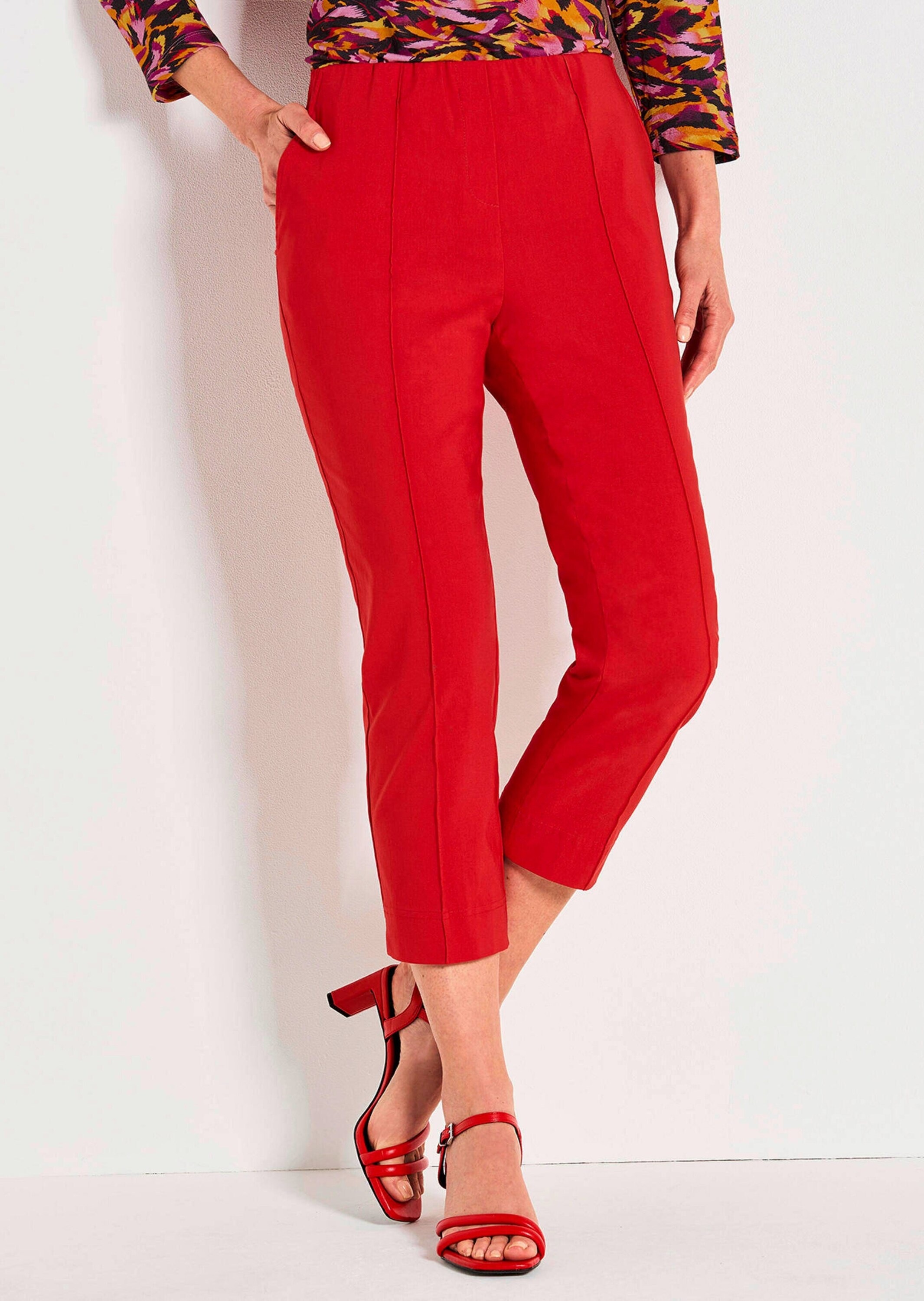 GOLDNER Schlupfhose »Kurzgröße Bengalinhose LOUISA mit Biesen«