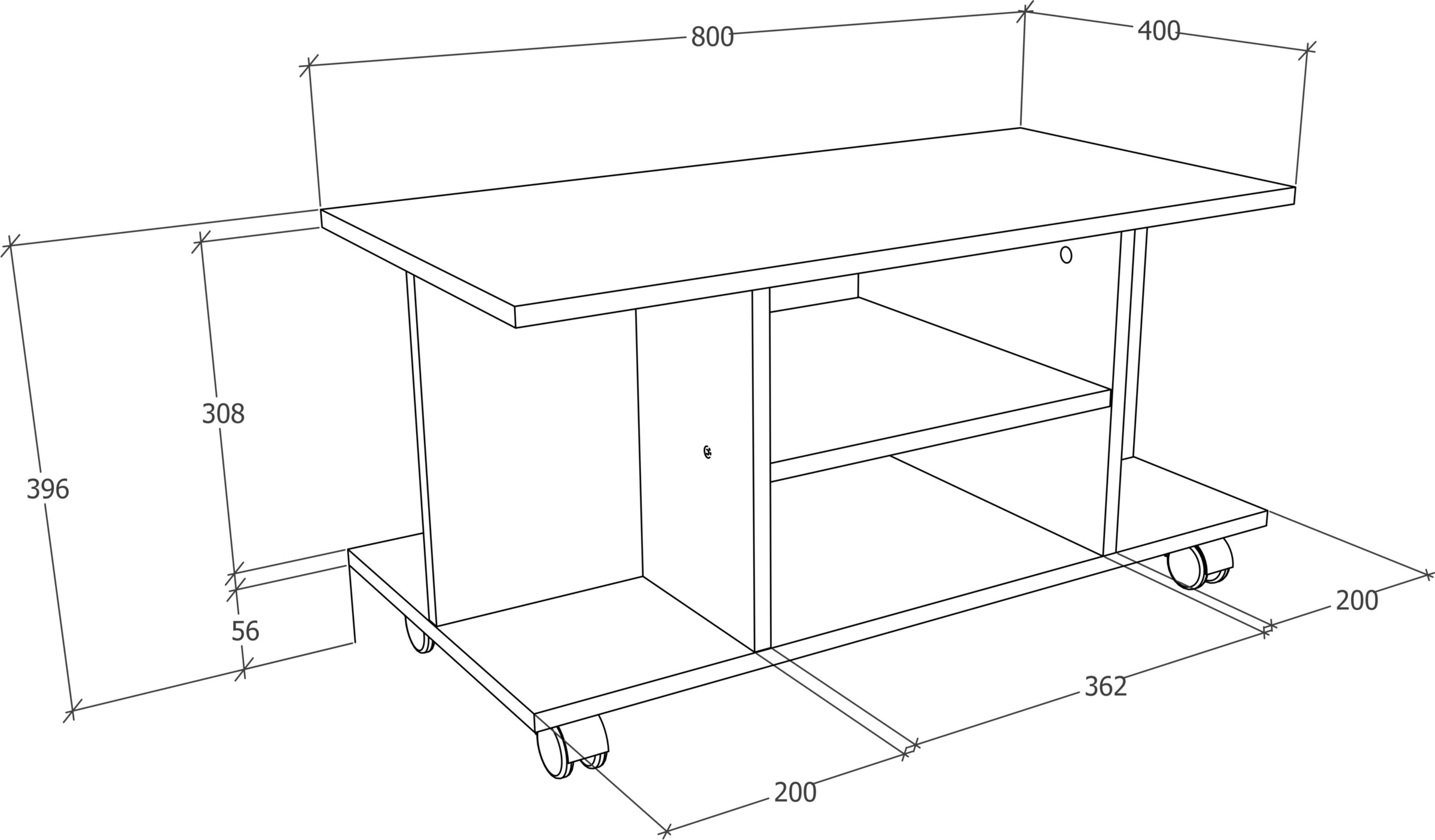 VCM Beistelltisch »Holz Sofatisch Couchtisch Rollen Findula«
