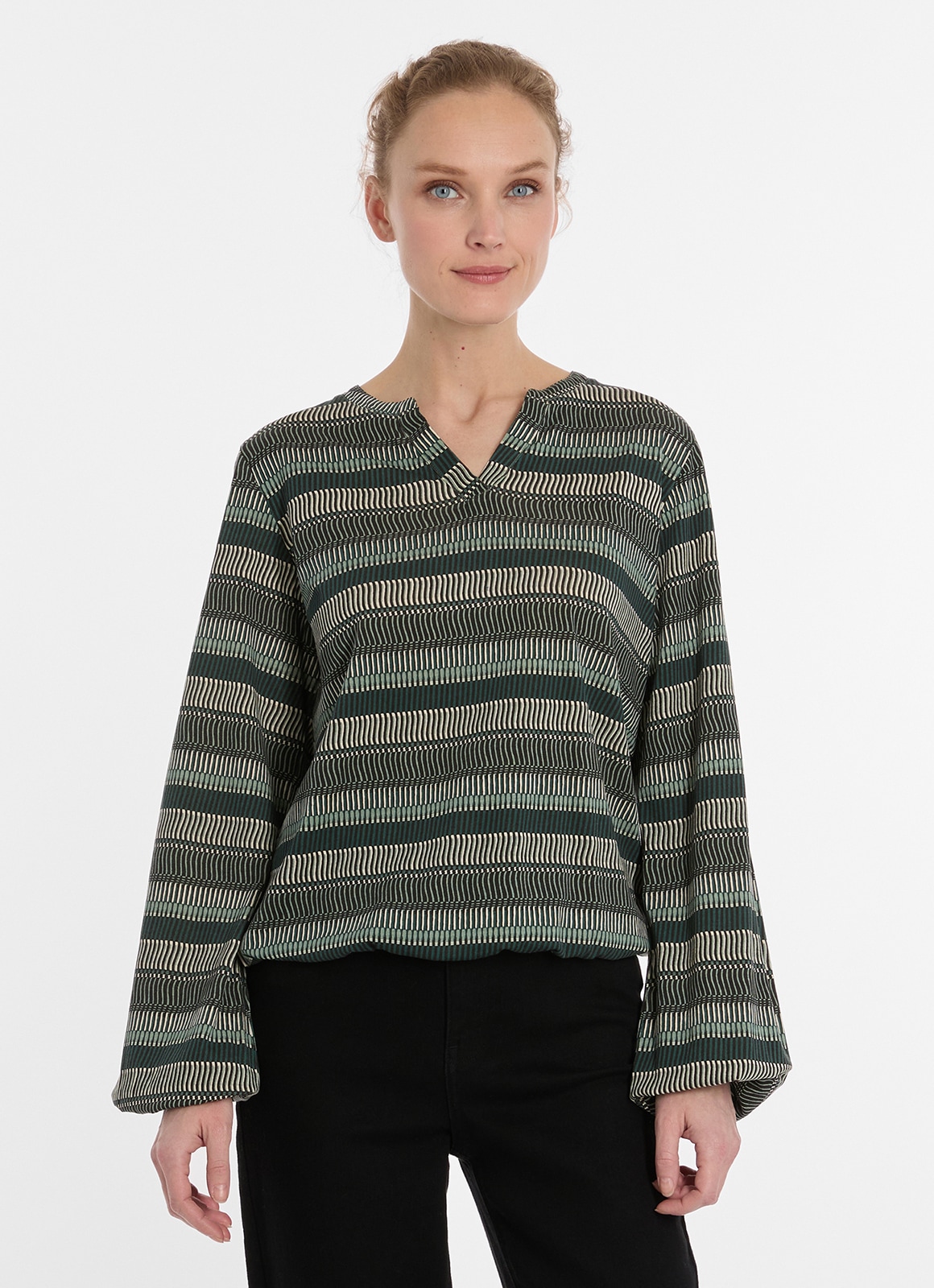 Ragwear Langarmshirt "SANTICA PRINT" weite Ärmel, Allover Print günstig online kaufen