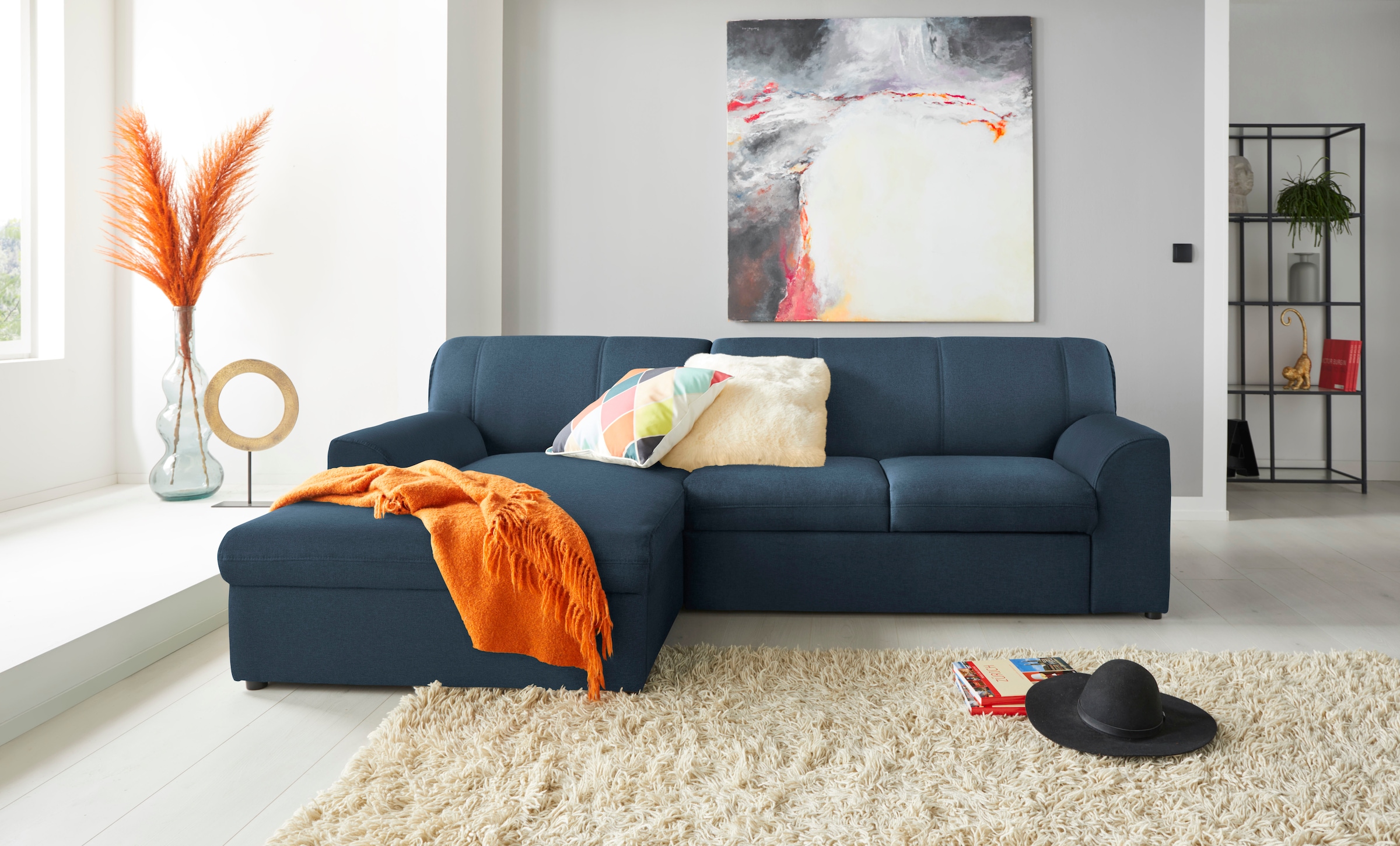 DOMO collection Ecksofa "Topper, elegant und zeitlos, kompaktes Stellmaß 24 günstig online kaufen