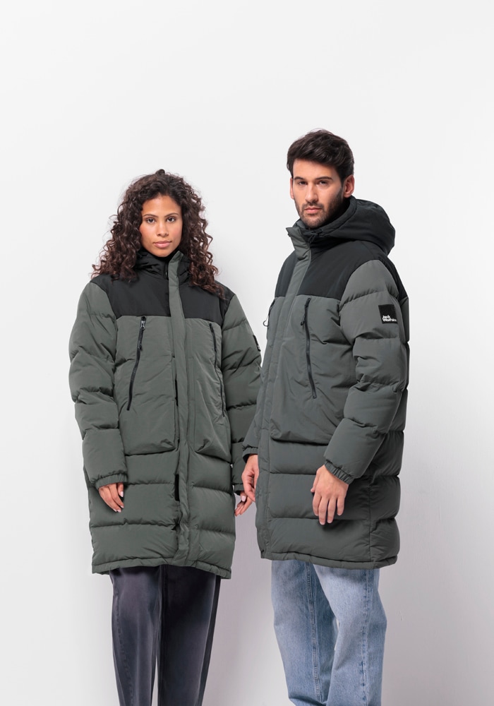 Jack Wolfskin Daunenjacke "DELLBRUECK LONG JKT", mit Kapuze