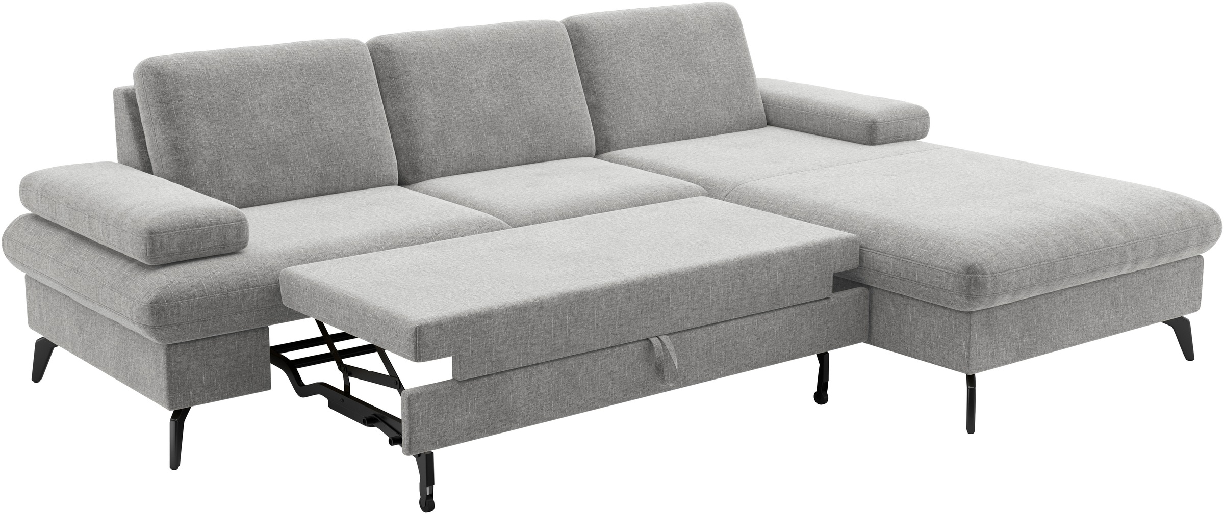 sit&more Ecksofa »Morris Jubi L-Form«, inkl. Armteilfunktion und 1 Zierkissen, wahlweise mit Bettfunktion