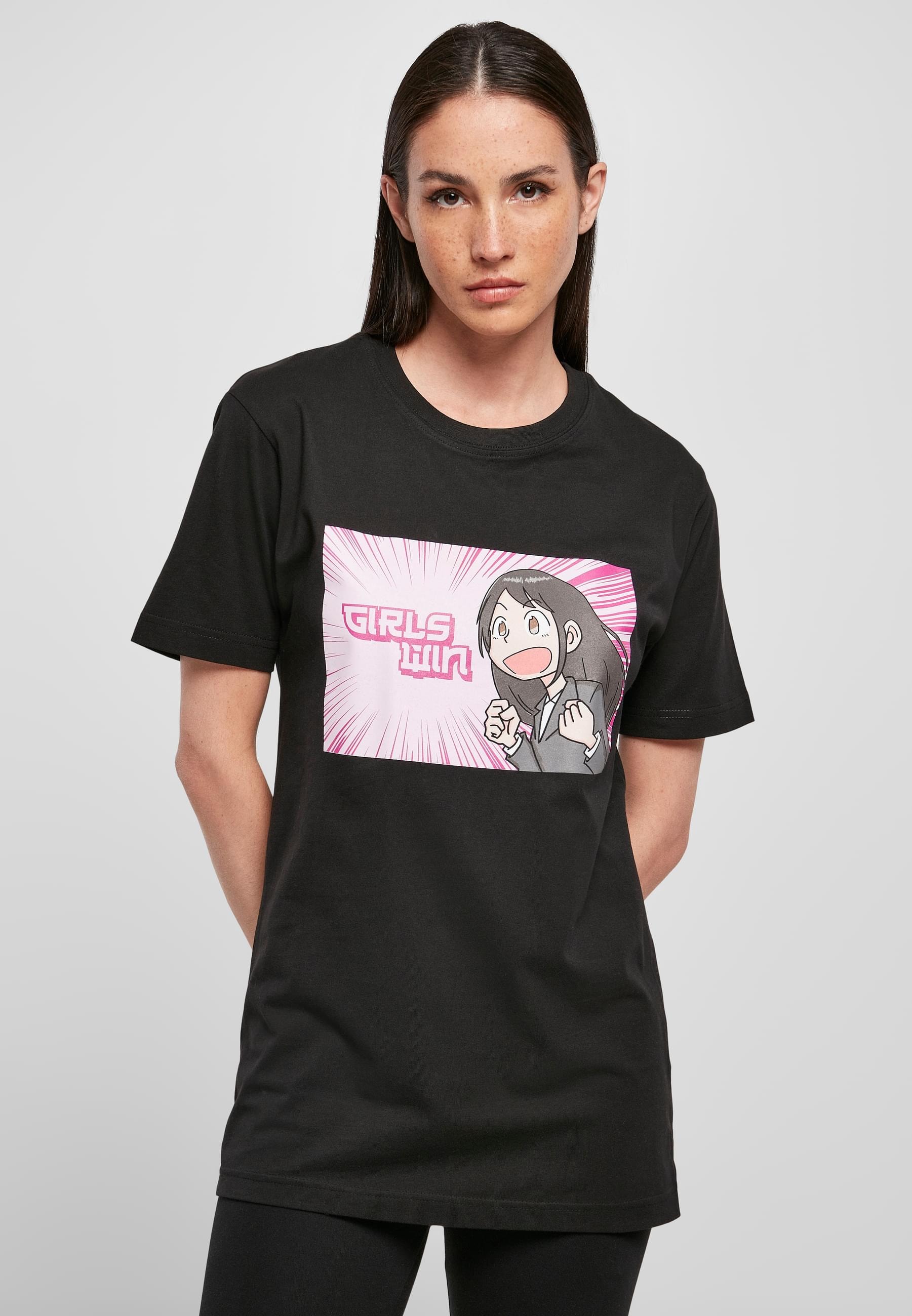 MisterTee Kurzarmshirt »MisterTee Damen Ladies Girls Win Tee«, (1 tlg.)