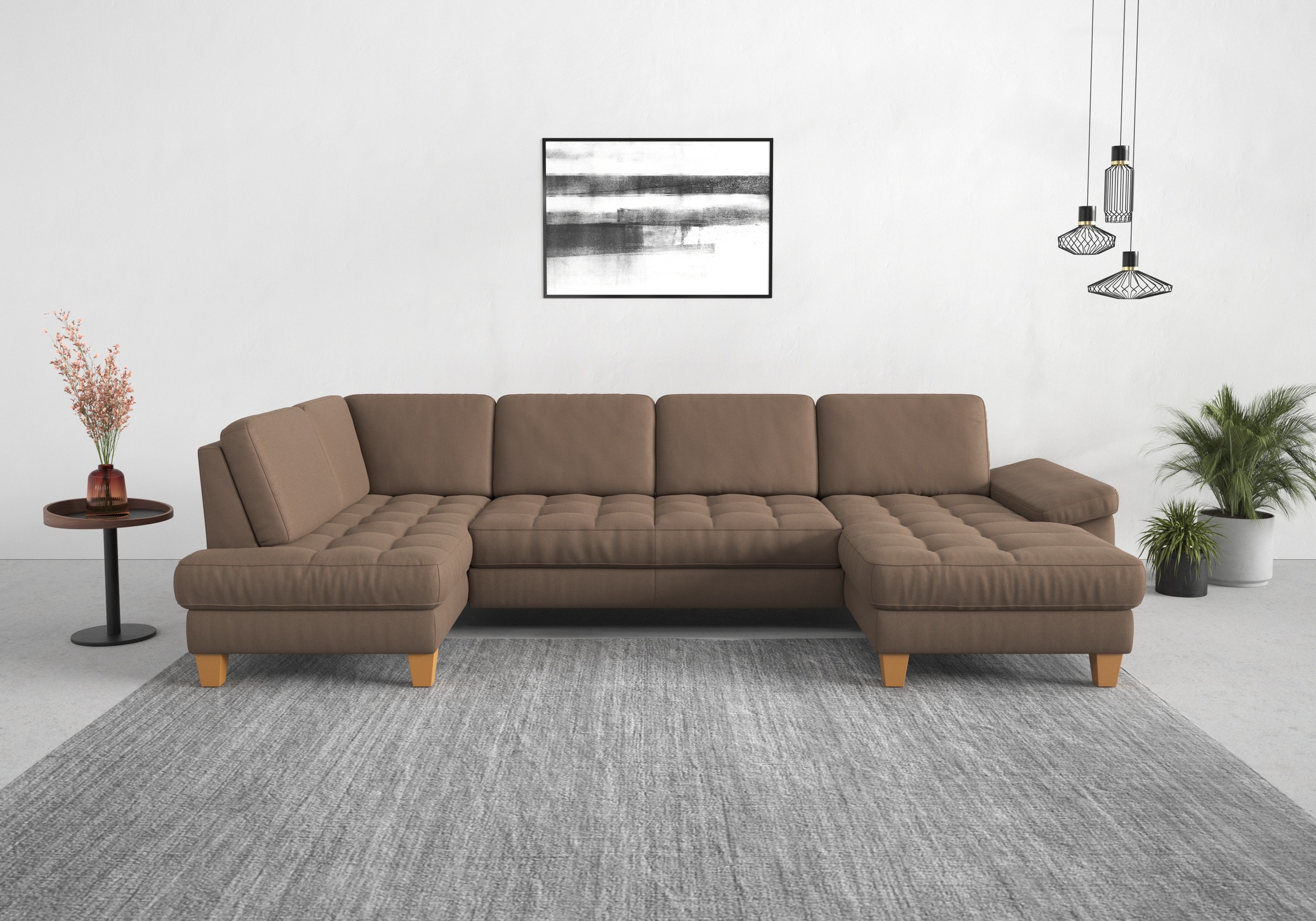 sit&more Wohnlandschaft »Westham U-Form«, wahlweise mit Bettfunktion, Bettkasten, Sitztiefenverstellung