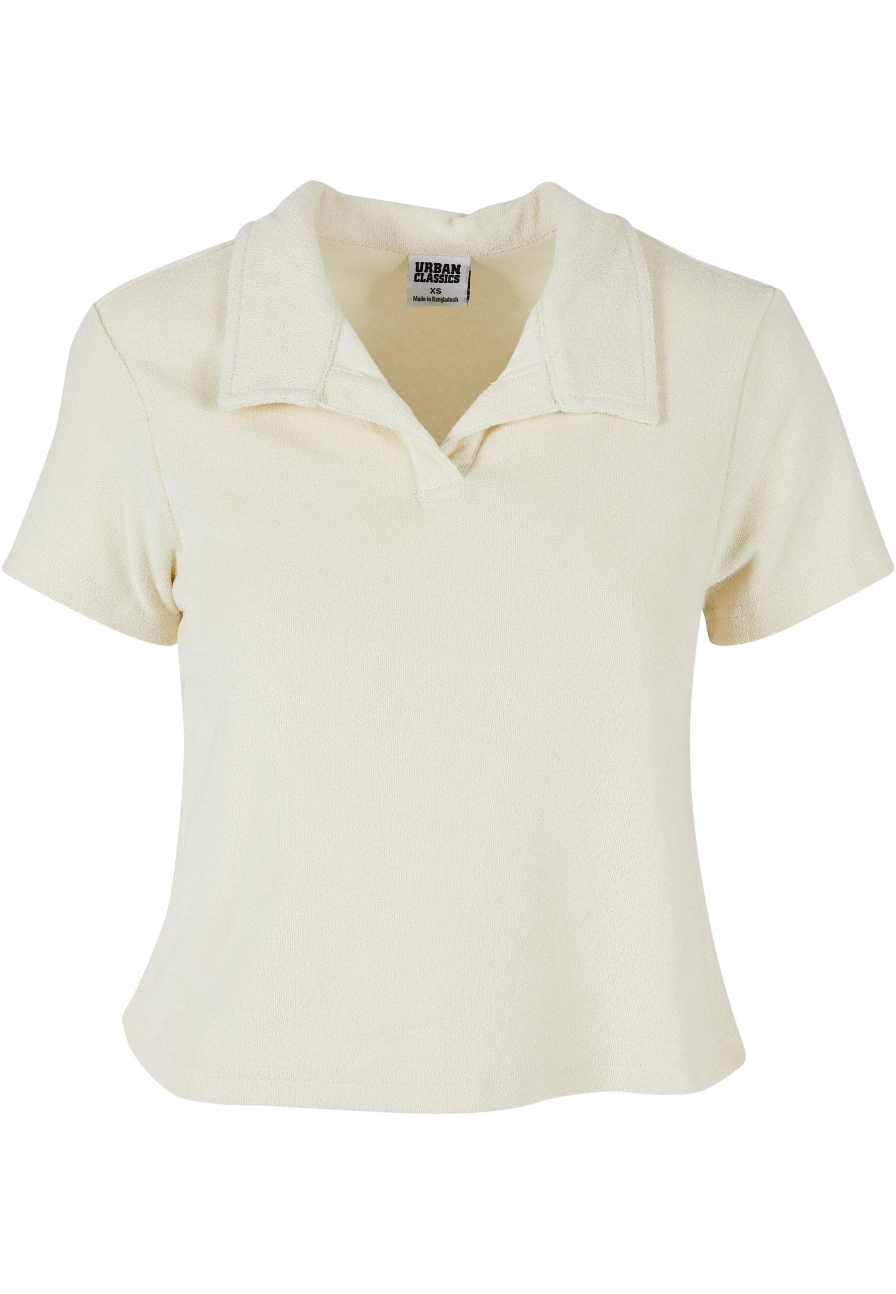 URBAN CLASSICS Kurzarmshirt "Urban Classics Damen Ladies Towel Polo Tee" günstig online kaufen