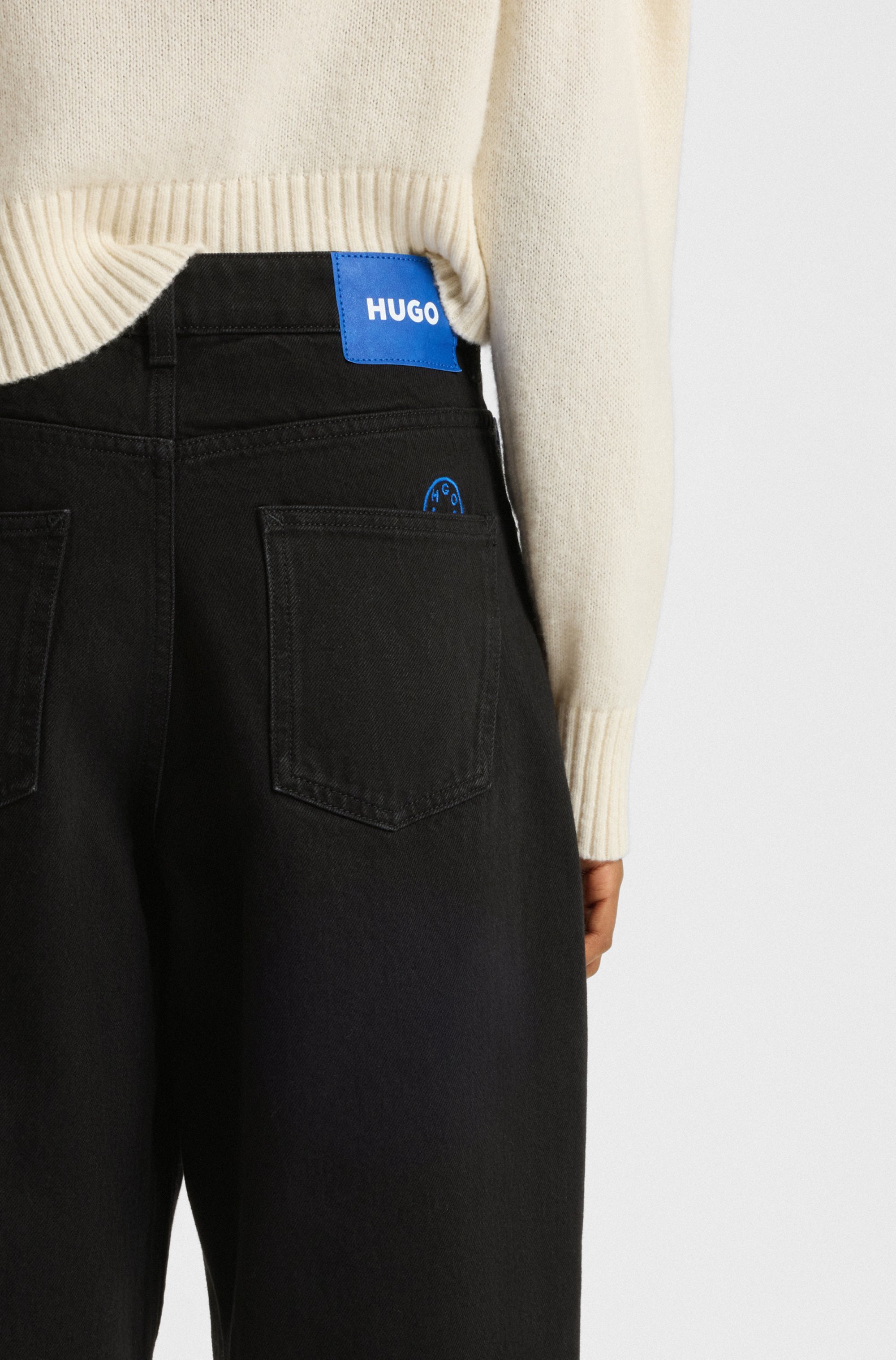 Thumbnail - HUGO Blue 5-Pocket-Jeans "Leni" Loose Fit Baggy Jeans Wide Leg Low to Mid Waist