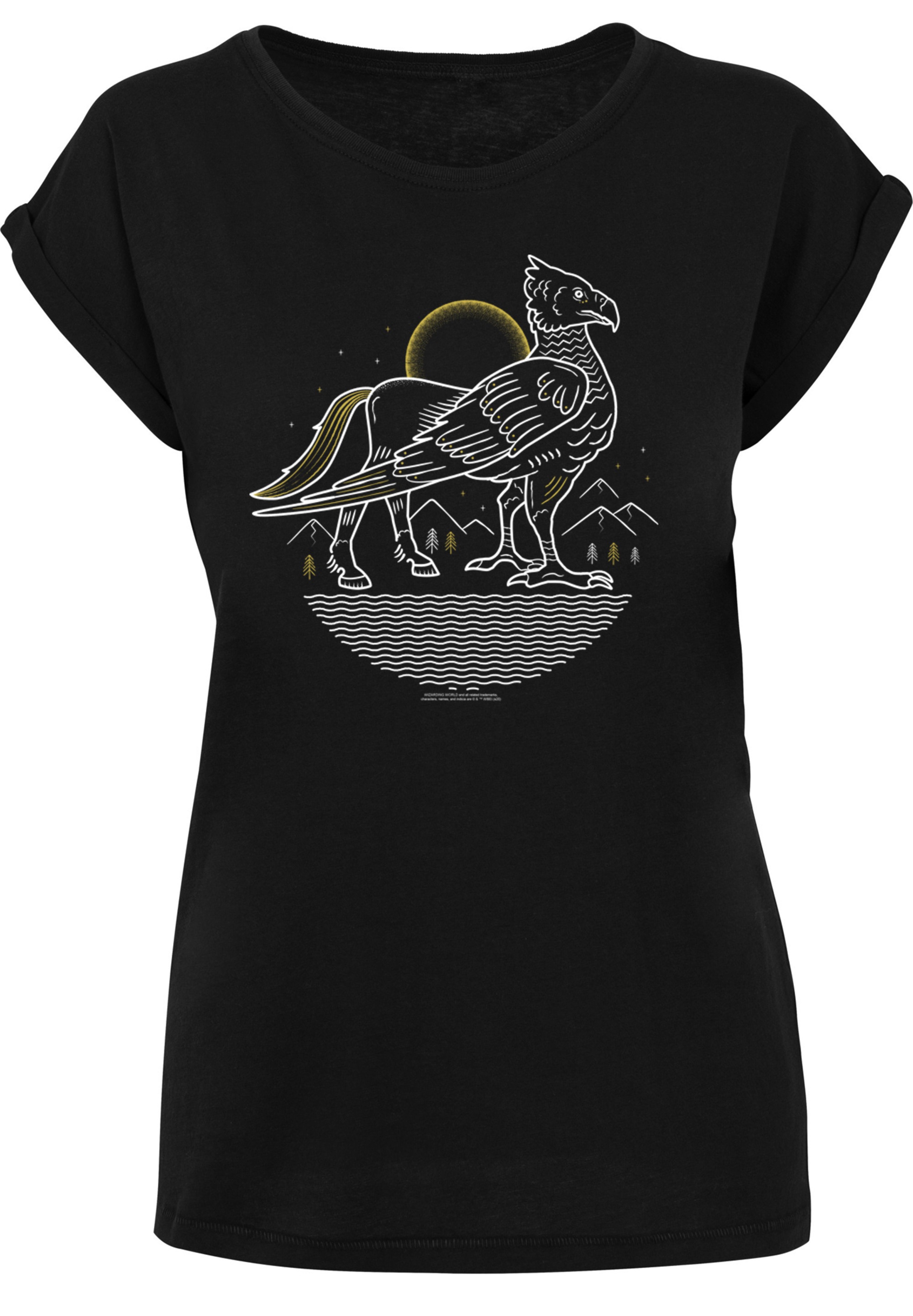 F4NT4STIC T-Shirt »Harry Potter Buckbeak Line Art«, Print
