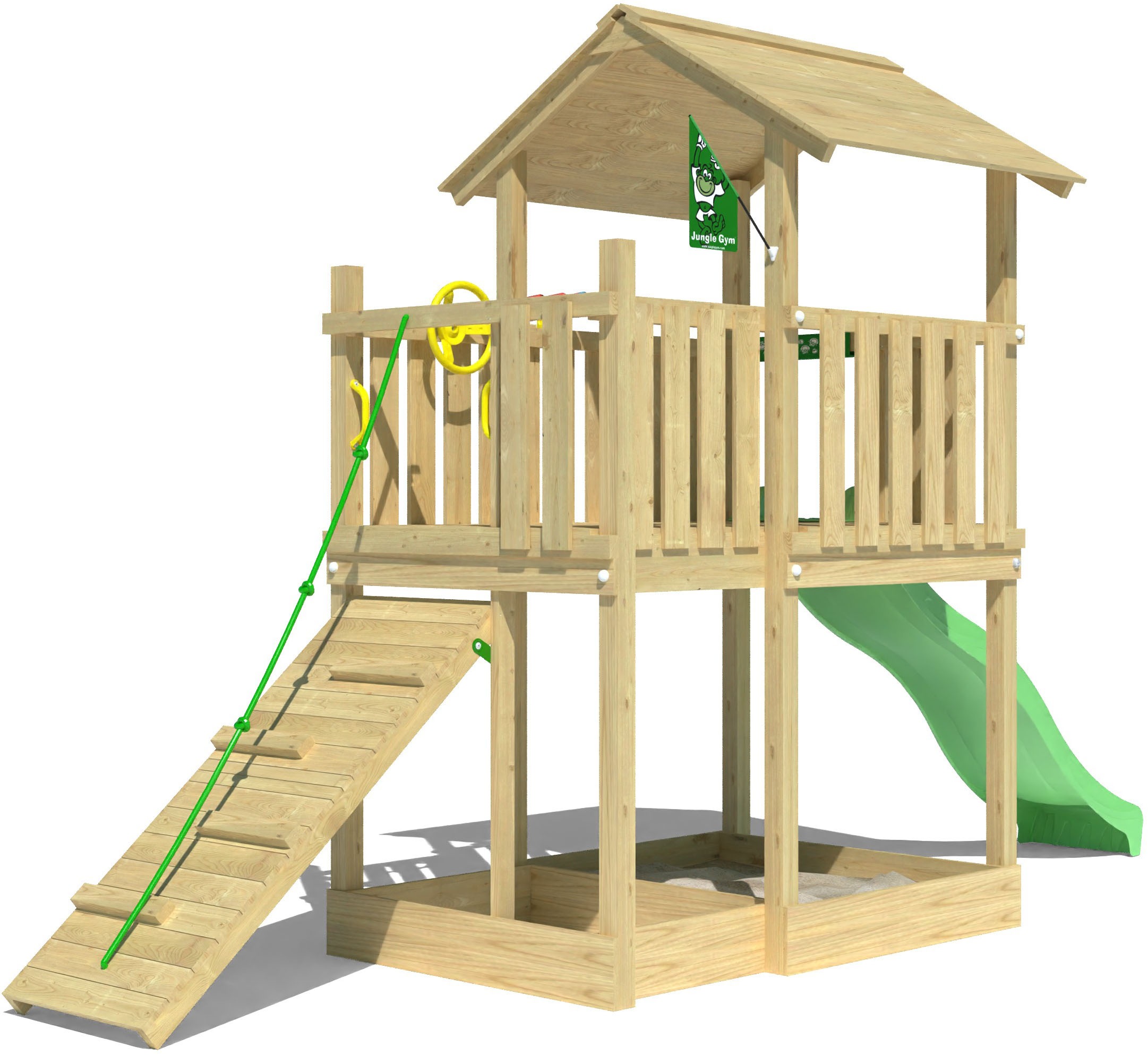Jungle Gym Spielturm »Drift«, (Set), Spielanlage inklusive Rutsche mit Wasseranschluss