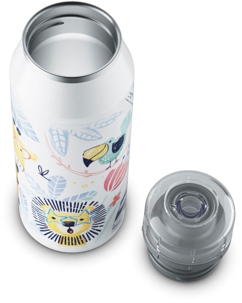 Alfi Isolierflasche »KIDS ISO BOTTLE,  Edelstahlkörper, spülmaschinenfest« 12h heiß & 24h kalt, Trinköffnung mit konsistentem Trinkfluss