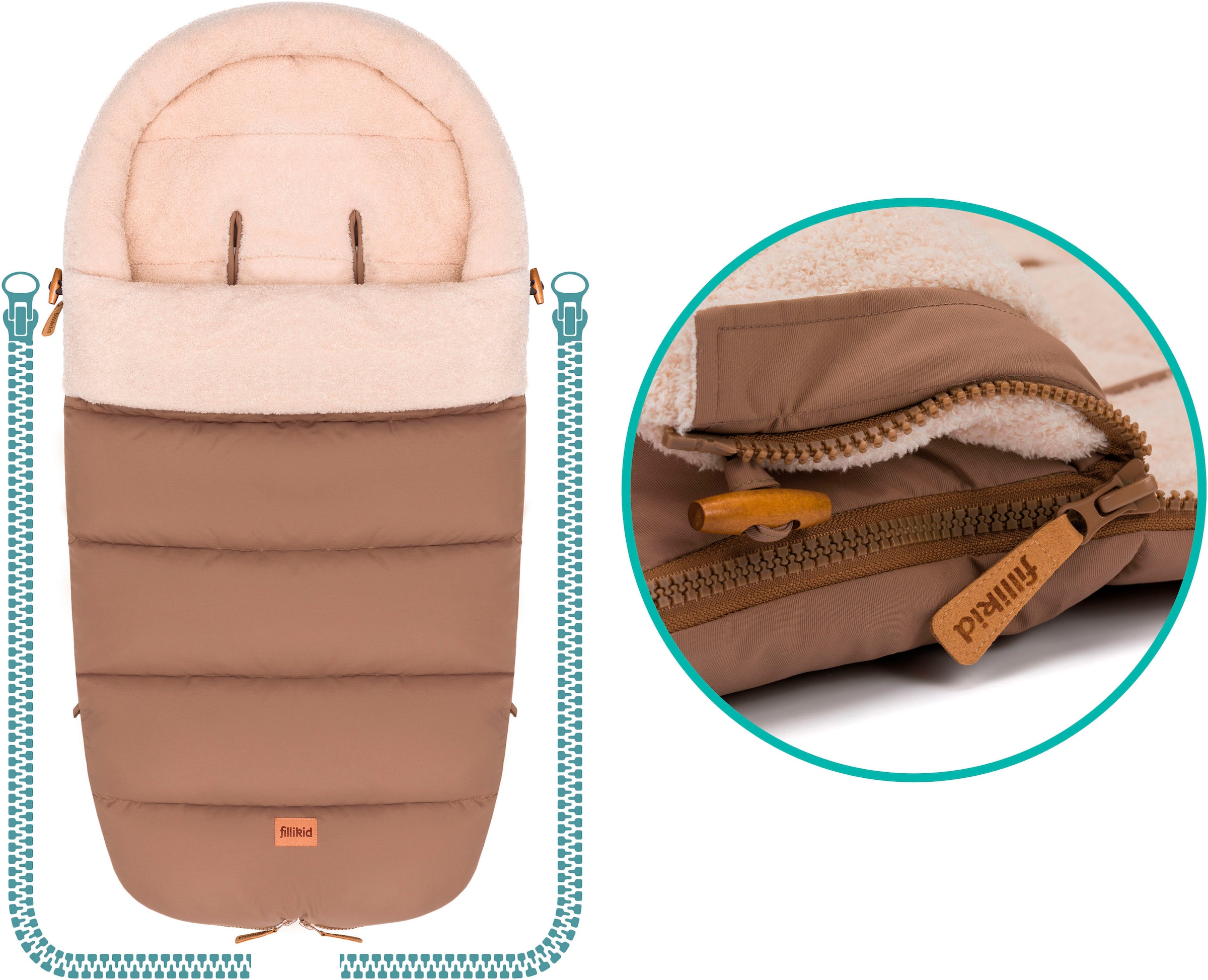 Fillikid Fußsack »Atlas, Winterfußsack«, mit Teddy-Plüsch