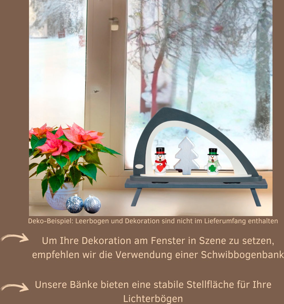 Weigla Schwibbogen-Fensterbank »Weihnachtsdeko«, aus Buchenholz, Tiefe ca. 7,5 cm