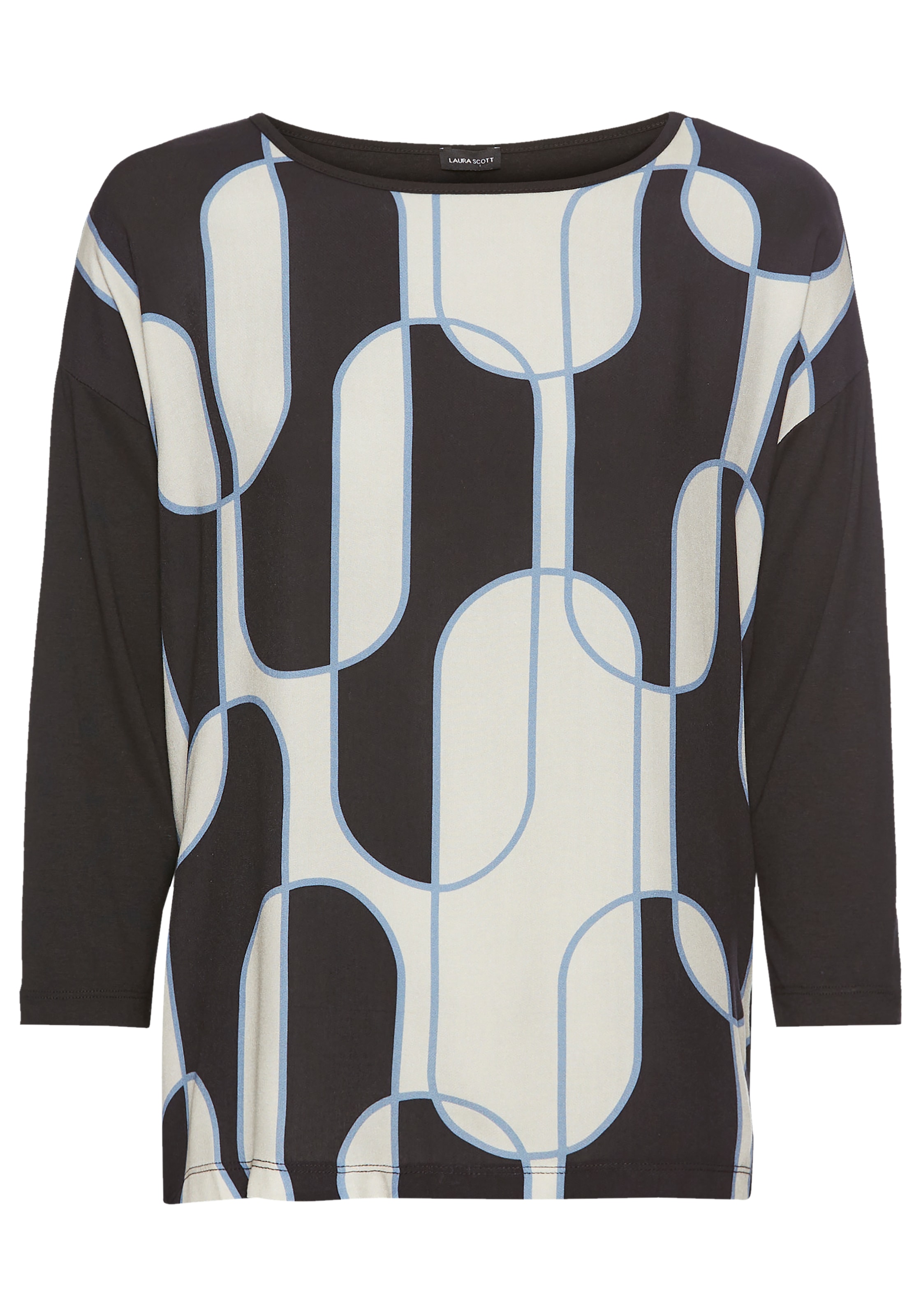 Laura Scott Shirtbluse, mit Grafik-Print im Materialmix - NEUE KOLLEKTION