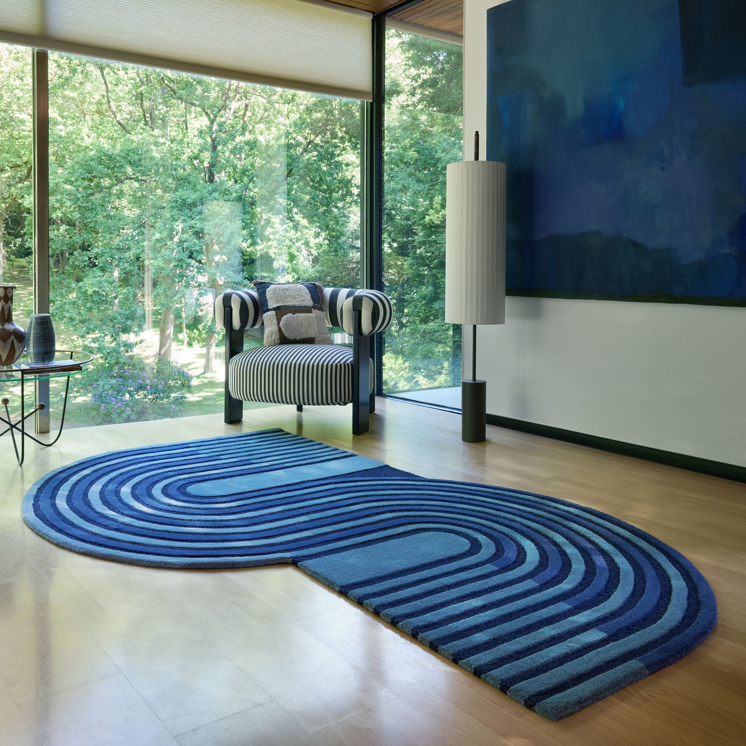 FLAIR RUGS Wollteppich "Conway Retro" rechteckig 12 mm Höhe Hoch-Tief-Struk günstig online kaufen