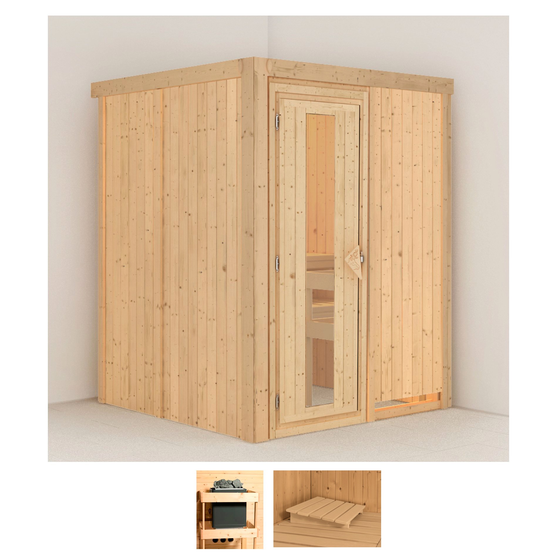 Karibu Sauna »Milaja«, ohne Ofen