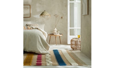 Teppich »Medina«, rechteckig, Boho-Look, aus Naturfasern wie Wolle & Jute