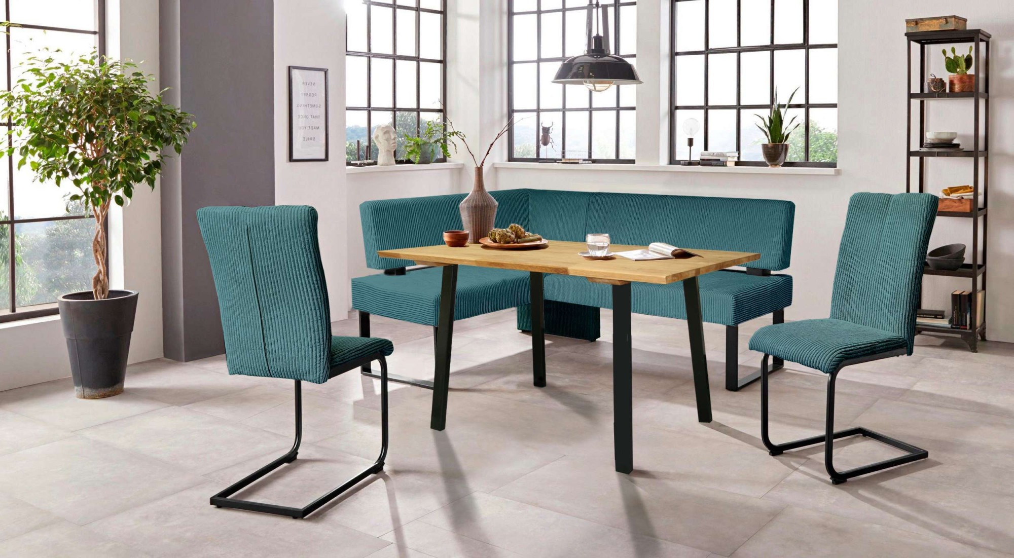 Home affaire Eckbankgruppe "Oliver" Set, 4-tlg, 4 Stk. tlg. Eckbank mit Wel günstig online kaufen