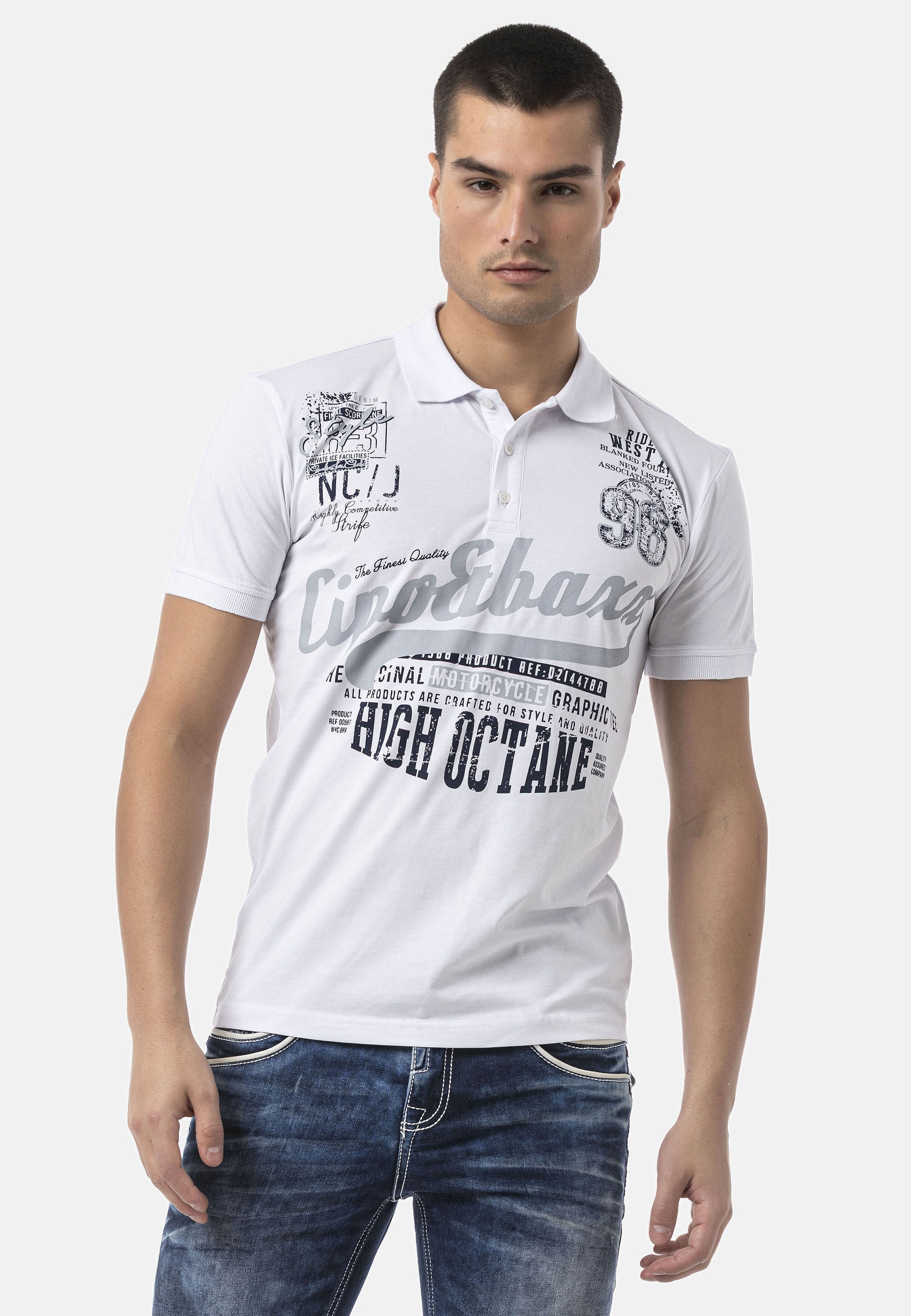 Cipo & Baxx T-Shirt »CT794« Markanten Schriftzüge