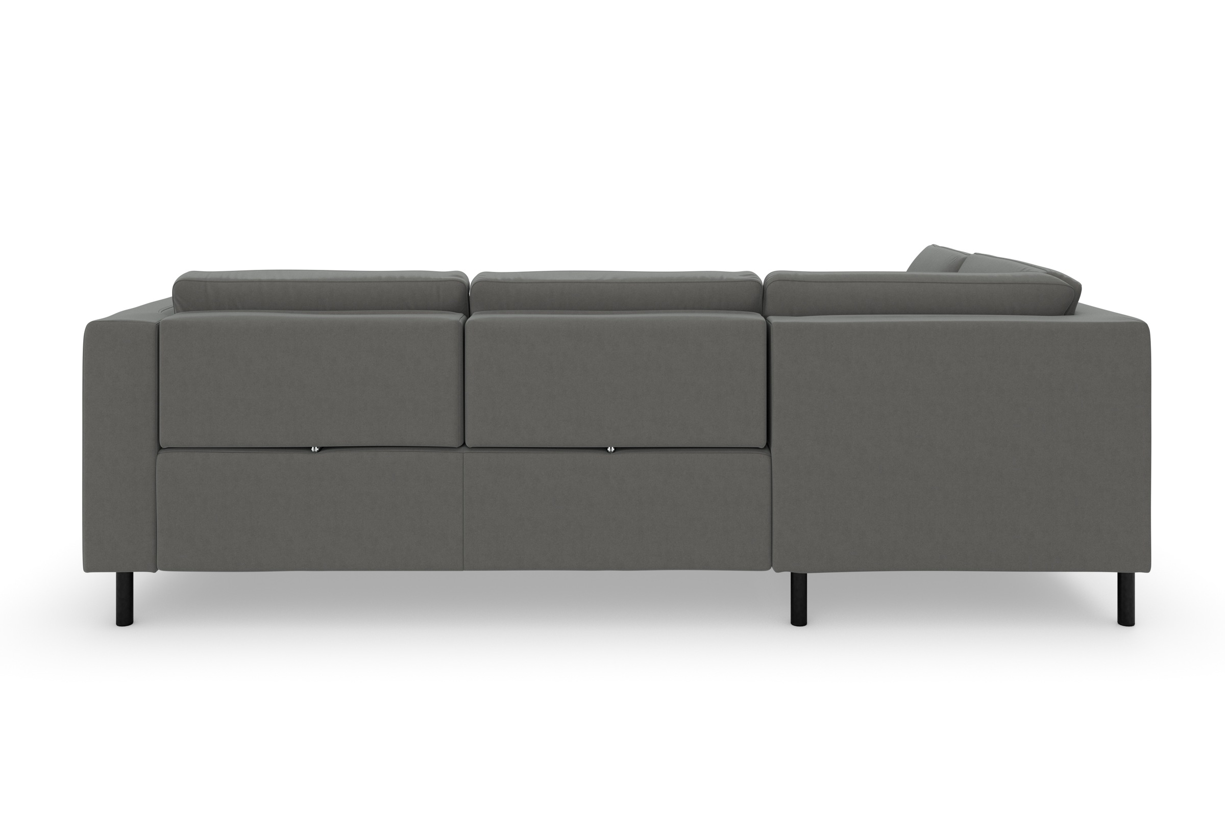 Ecksofa SIT & MORE "Olsen L-Form", grau (anthrazit), B:248cm H:88cm T:201cm, 100% Polyester, Sofas, Ecksofa, inklusive Sitztiefenverstellung, wahlweise mit Bettfunktion, 15cm hoch 3
