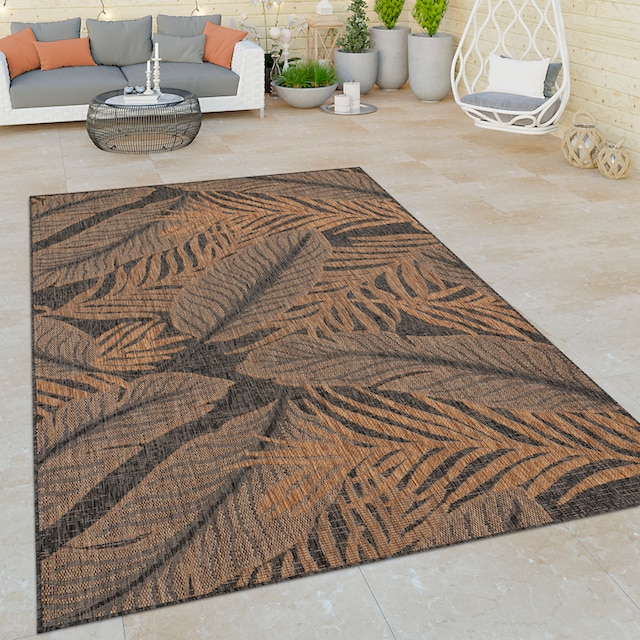 Paco Home Teppich »Illusion 326«, rechteckig, Flachgewebe, Blätter Motiv,  In- und Outdoor geeignet kaufen | BAUR