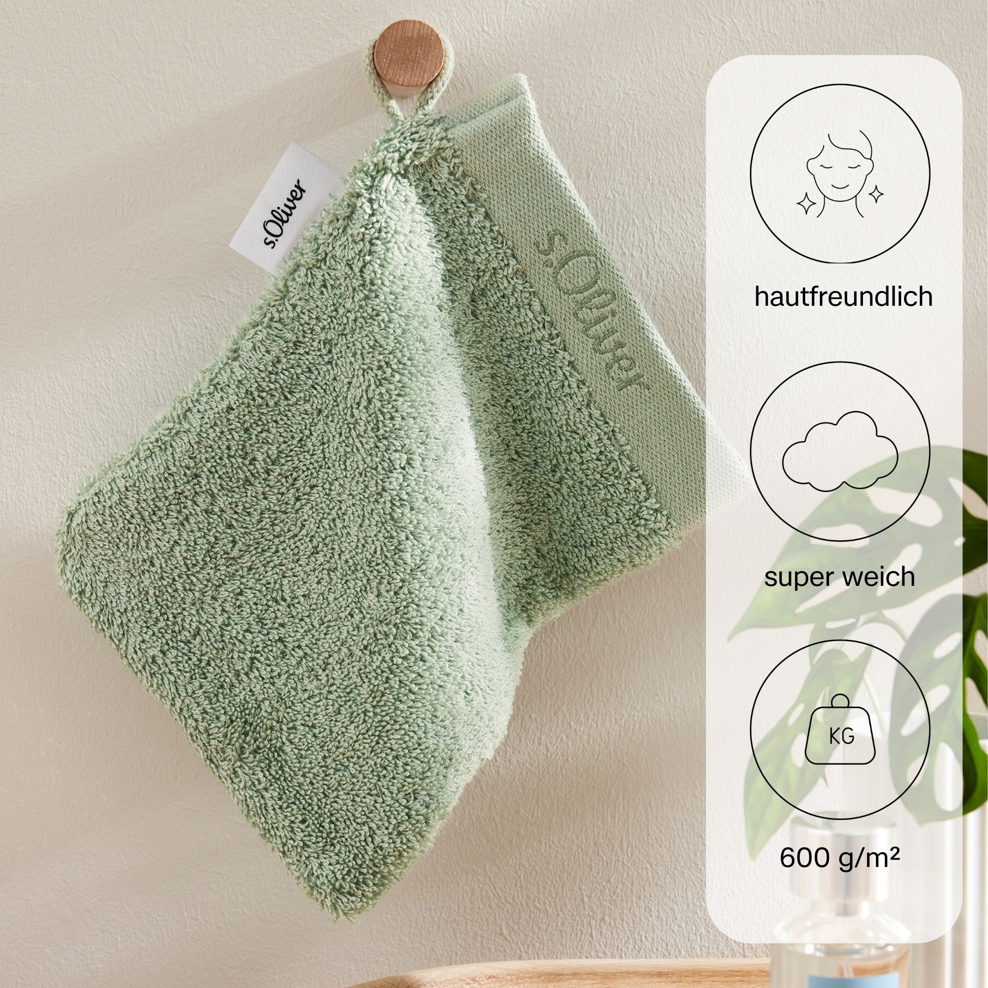 s.Oliver Waschhandschuh "s.Oliver, Premium Qualität, 600 gr/m², auch als Se günstig online kaufen