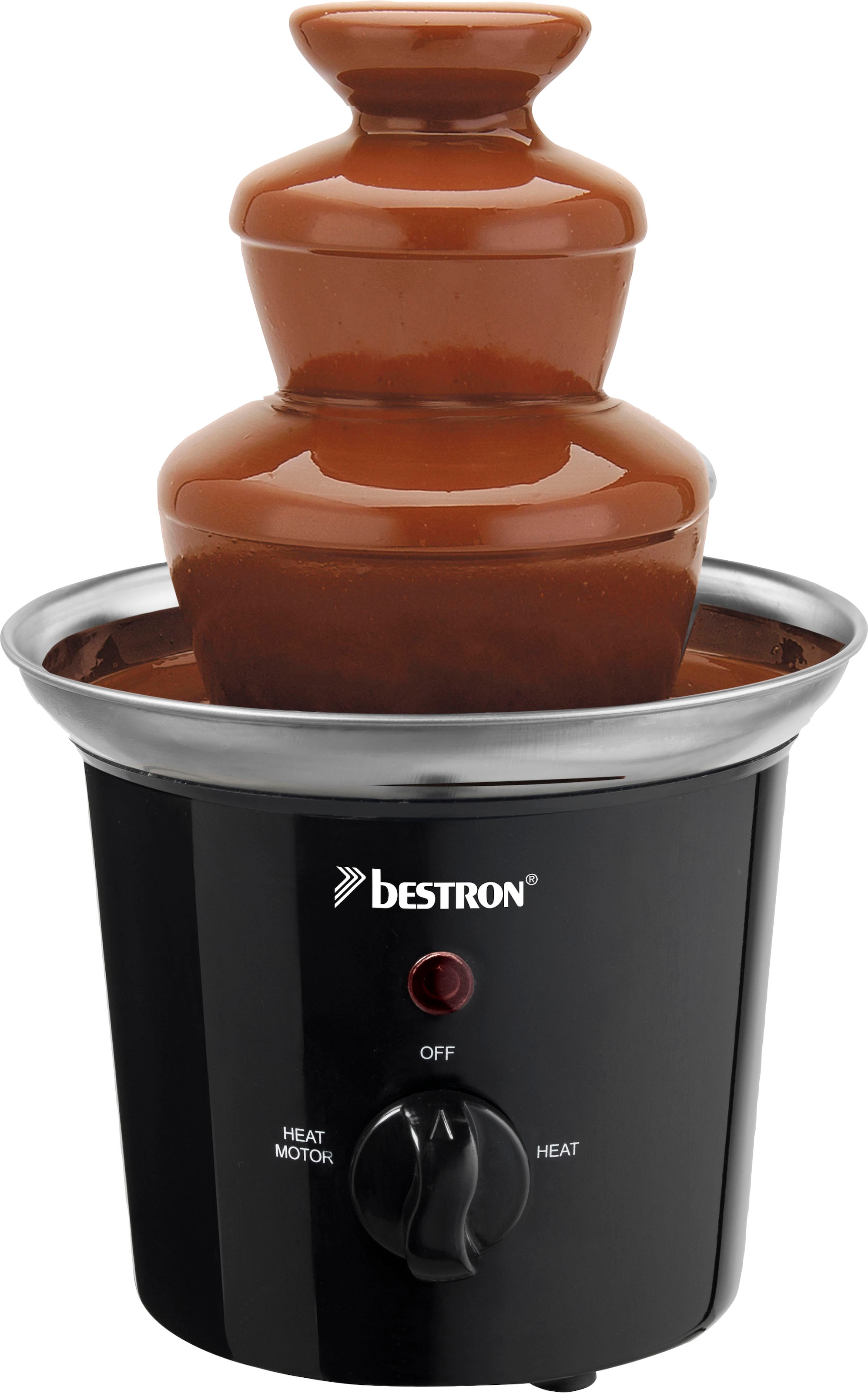 bestron Schokoladenbrunnen »ACF300 Funcooking«, mit 3 Etagen, 60 Watt,  Schwarz/Edelstahl online kaufen | BAUR | Raclettes & Fondues