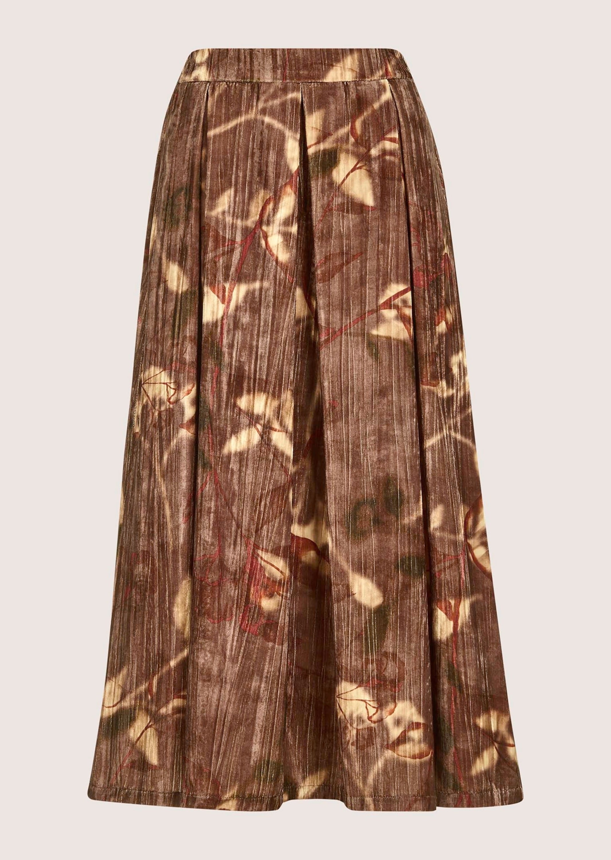 MADELEINE Midirock "Samtrock Eleganter Midirock mit floralem Design" Samtro günstig online kaufen