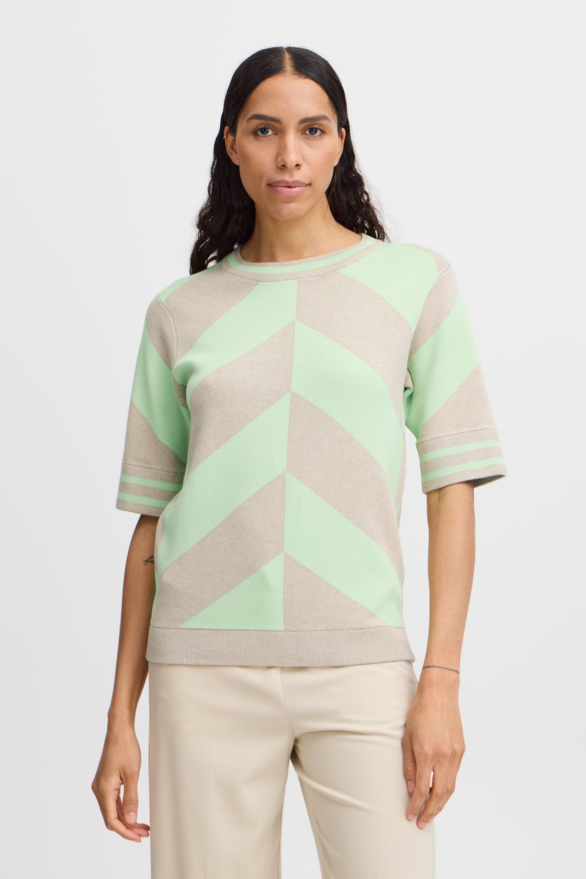 b.young Strickpullover »Strickpullover BYMMMORLA SS GEOMETRIC«