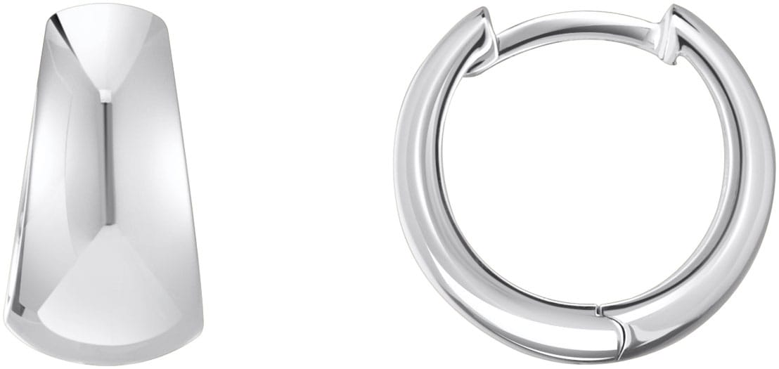 Paar Creolen THOMAS SABO "Schmuck Silber 925 Ohrringe Trapezform", silber (silberfarben), Ohrringe, Damen, Silber 925 (recycelt)