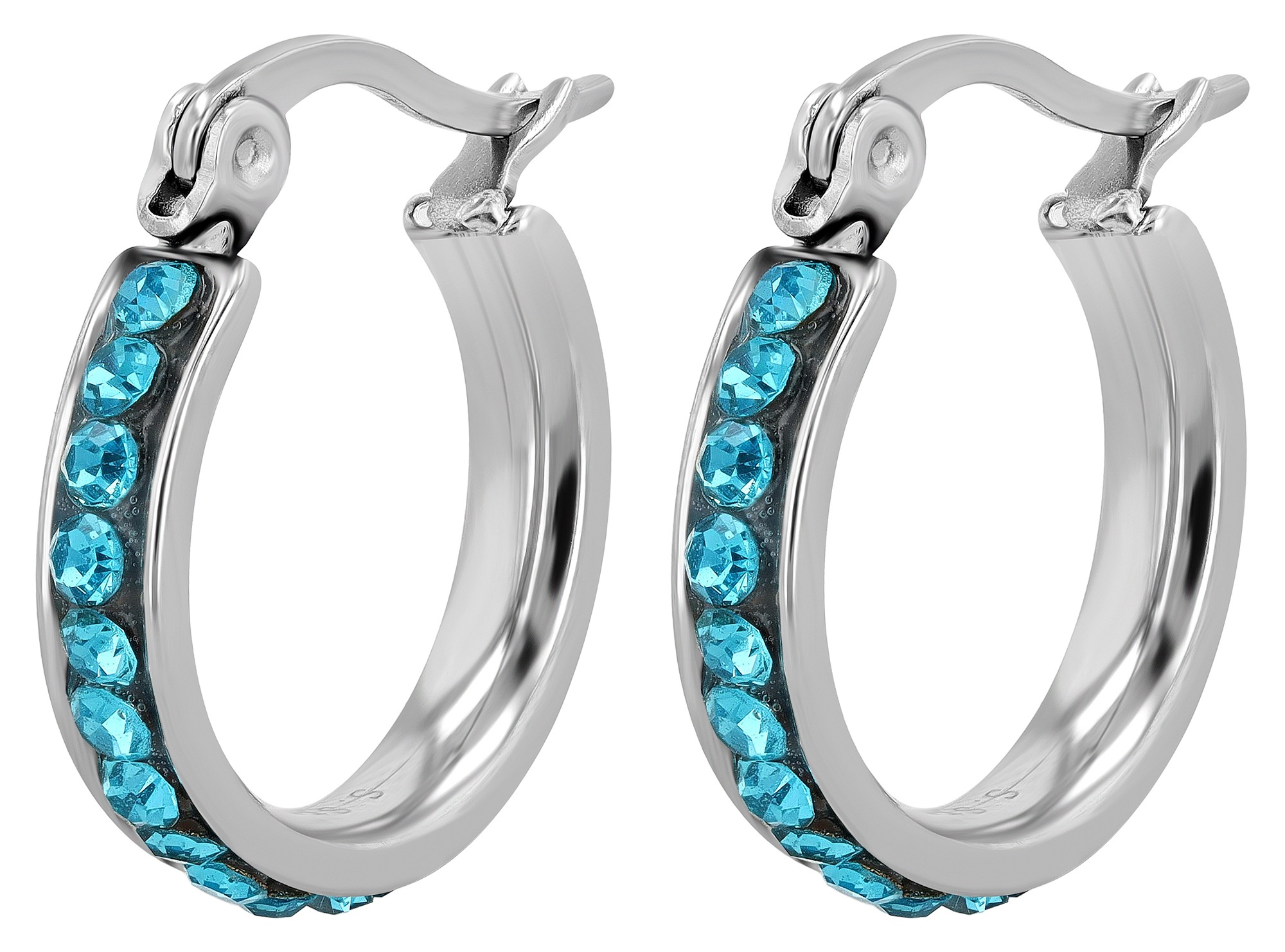 Adelia´s Paar Creolen "Damen Ohrringe – Creole aus Edelstahl mit Strass Ste günstig online kaufen