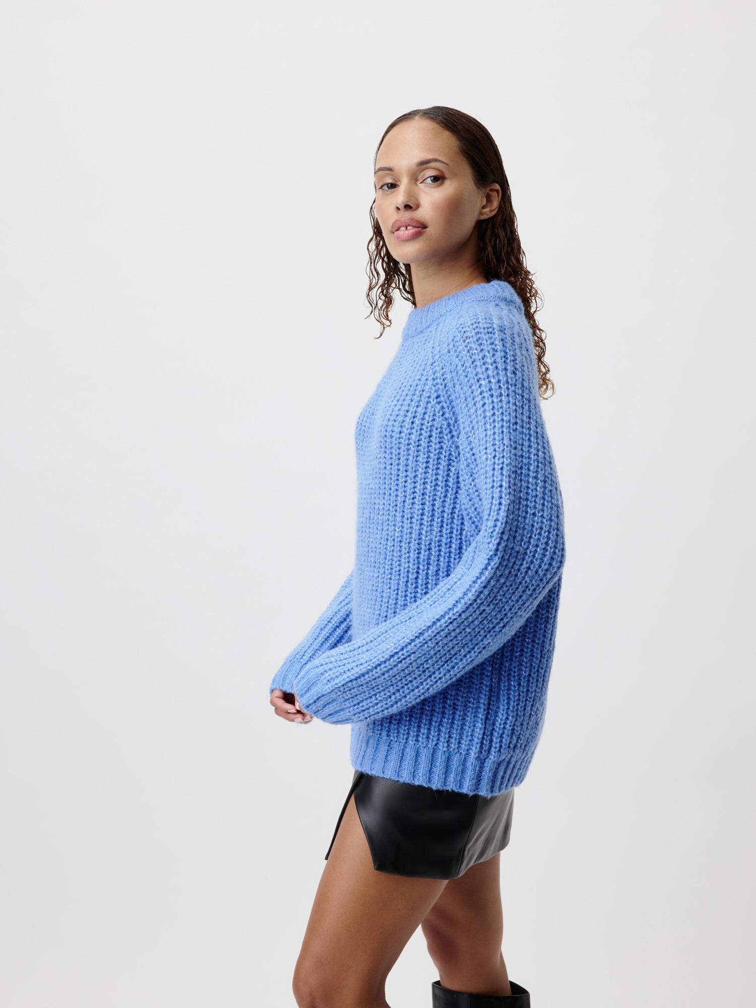 LeGer Strickpullover »Leslie, LeGer by Lena Gercke«, Loose fit mit Rundhalsausschnitt