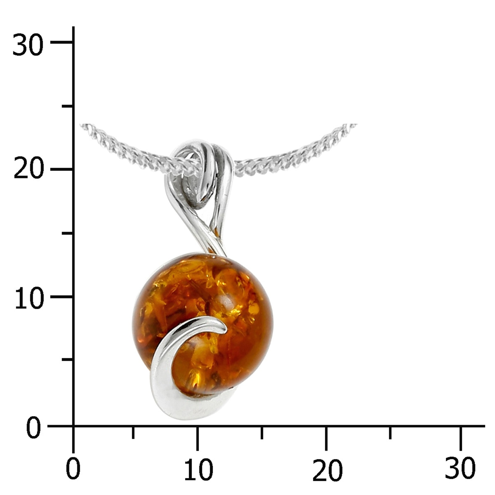 OSTSEE-SCHMUCK Kette mit Anhänger »- Nikola - Silber 925/000 - Bernstein«