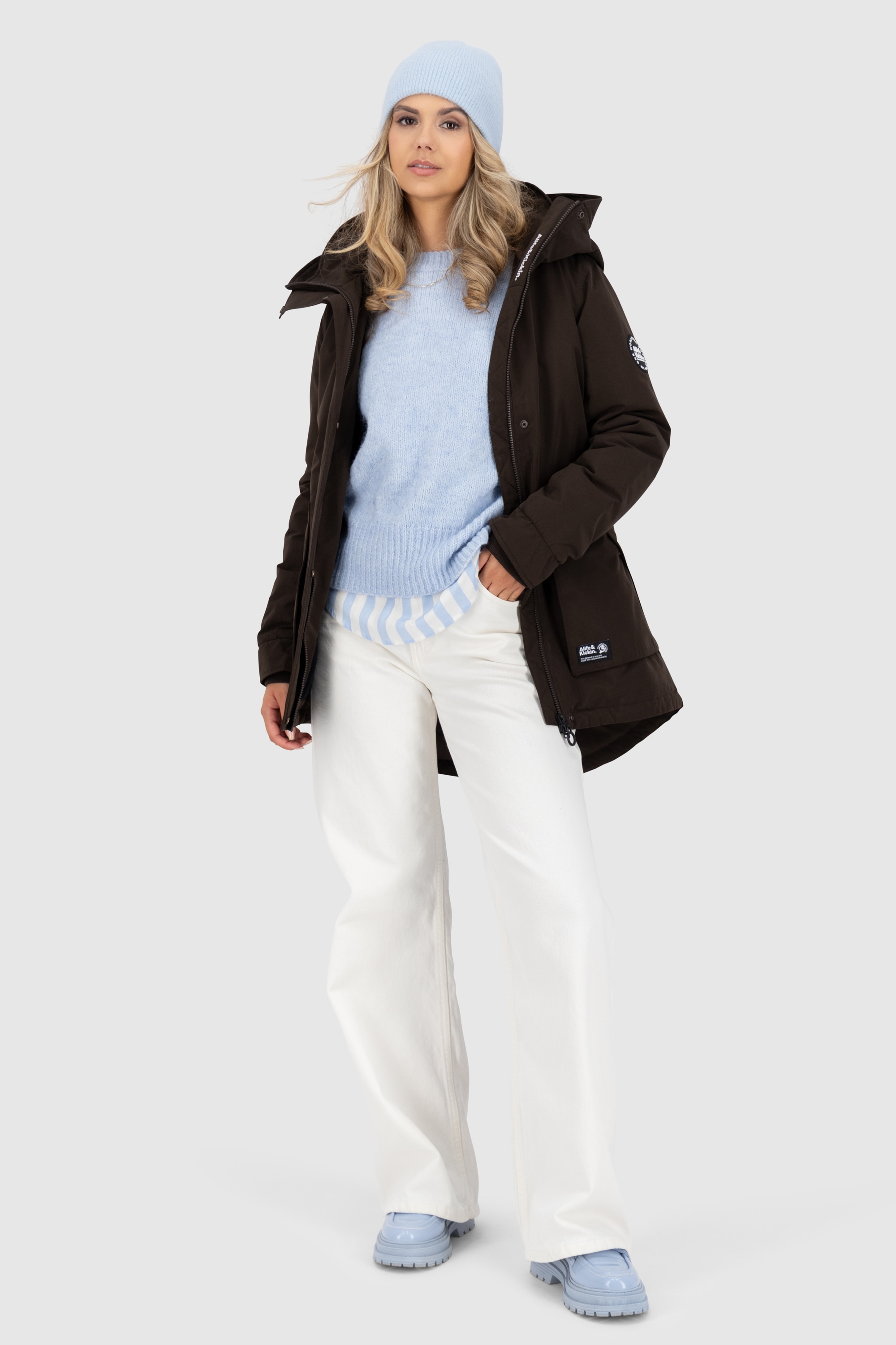 Alife & Kickin Winterjacke »Damen FloraAK A«, mit Kapuze, Gefütterte Winterjacke mit kuscheligem Innenfell und großer Kapuze