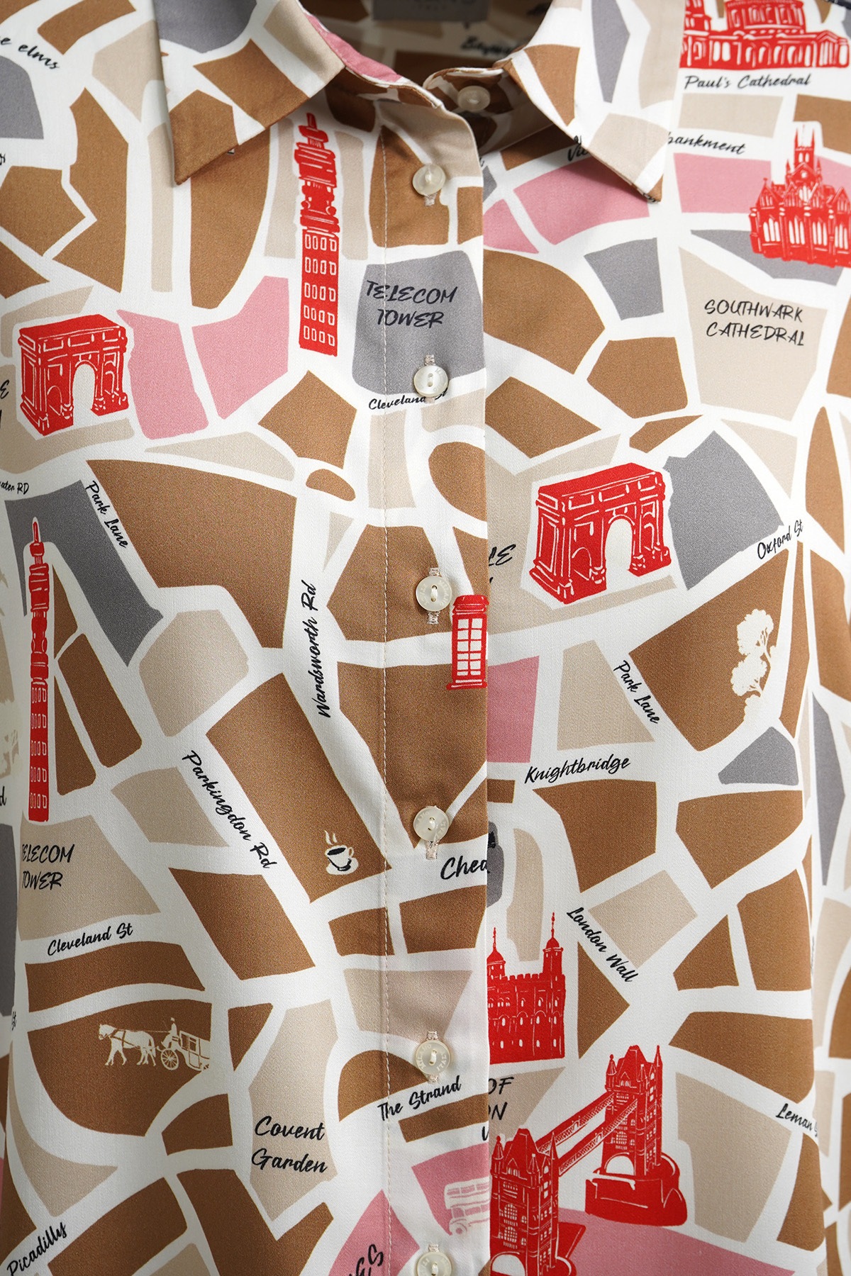 Milano Italy Langarmbluse mit All Over Print