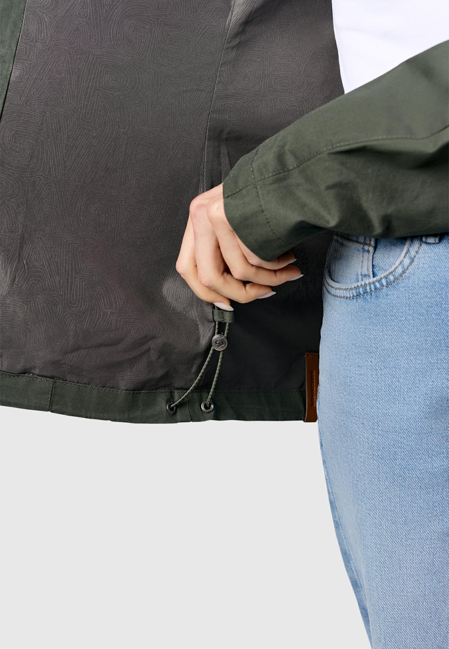 Ragwear Outdoorjacke »Dizzea Vintage YOUMODO« mit Kapuze Beschichtete Damen Übergangsjacke mit Kapuze