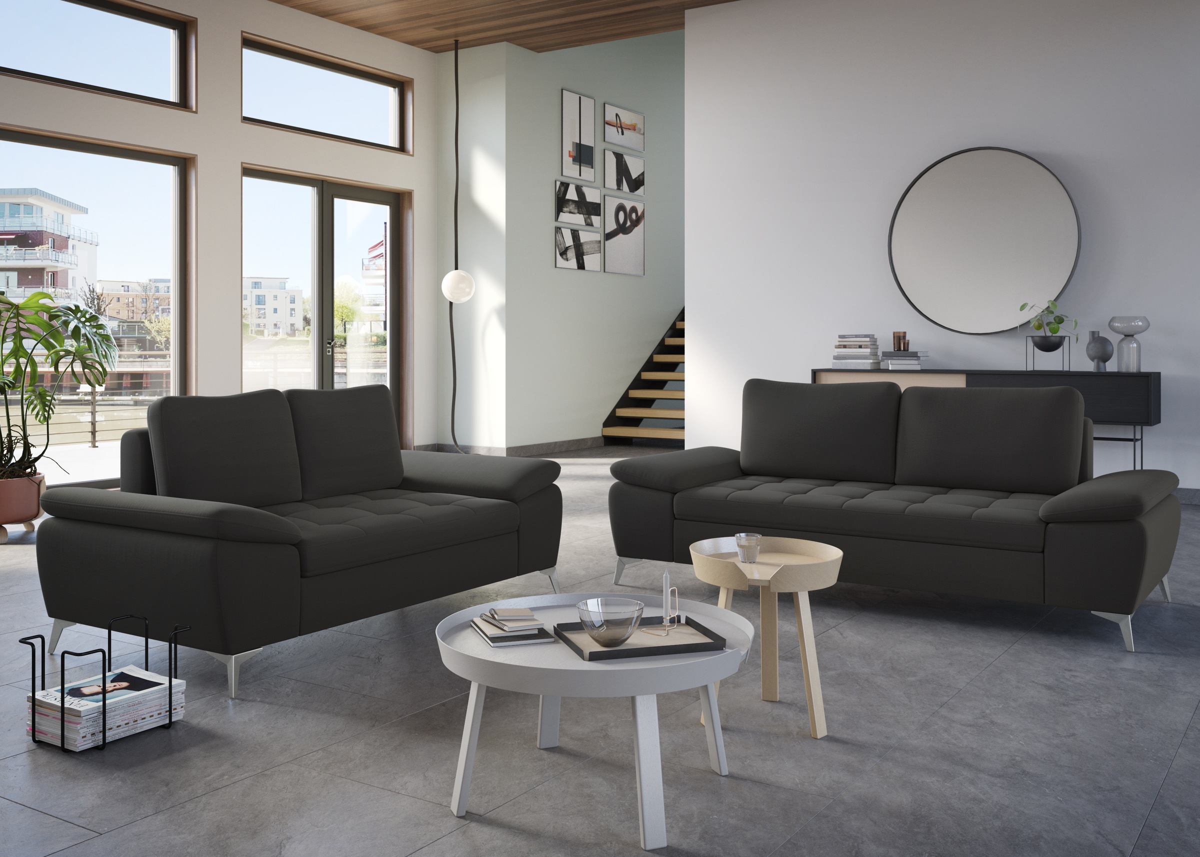 sit&more 2,5-Sitzer »Latigo«, mit hochwertigen Metallfüßen
